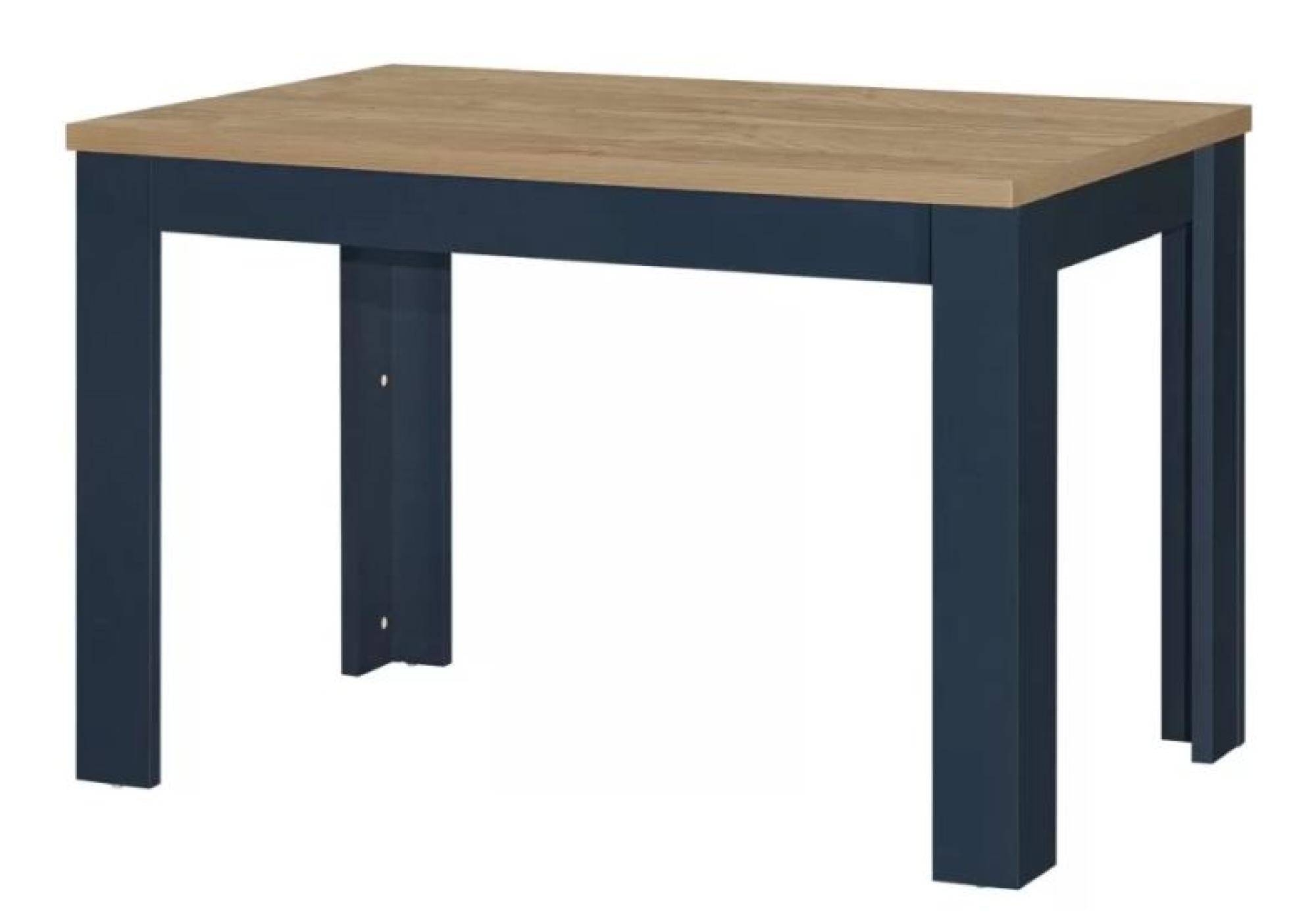 Product photograph of Birlea Highgate Oak Navy Blue Dining Table Set With 2 Bench from Choice Furniture Superstore.