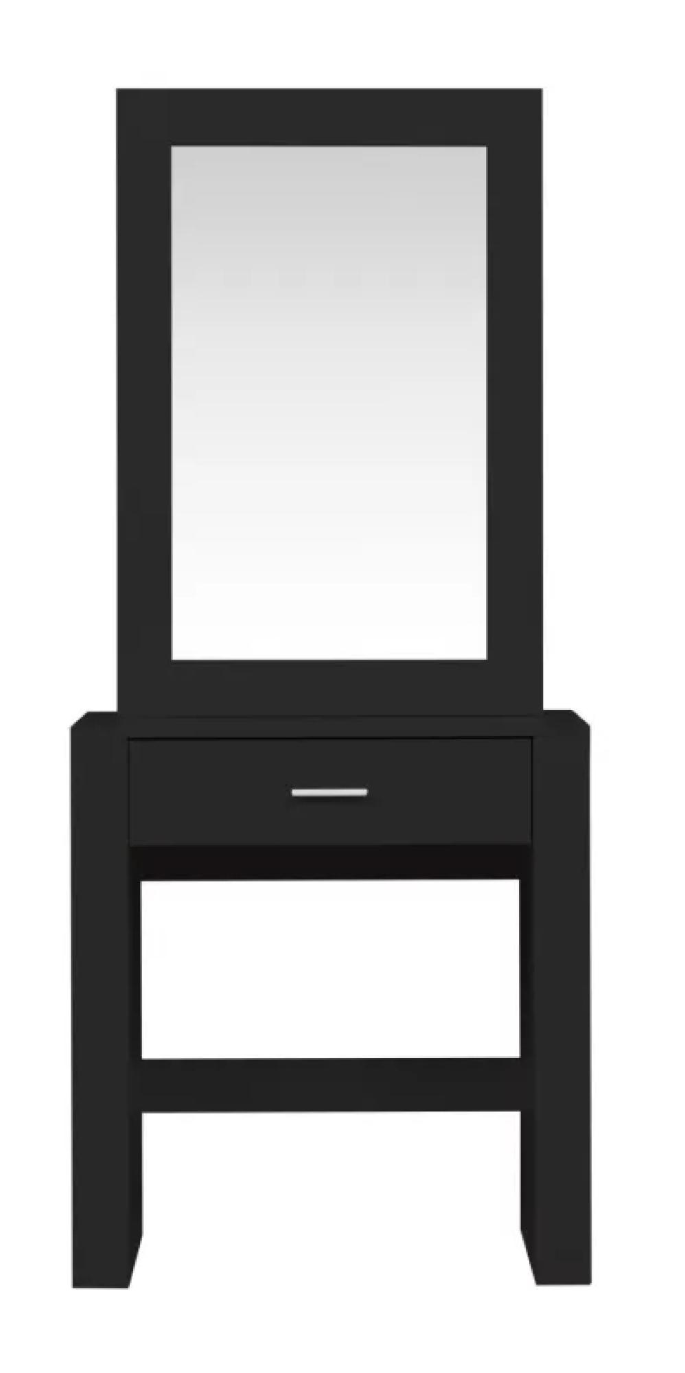 Product photograph of Evelyn Black Sliding Mirror Dressing Table - 1 Drawer from Choice Furniture Superstore.
