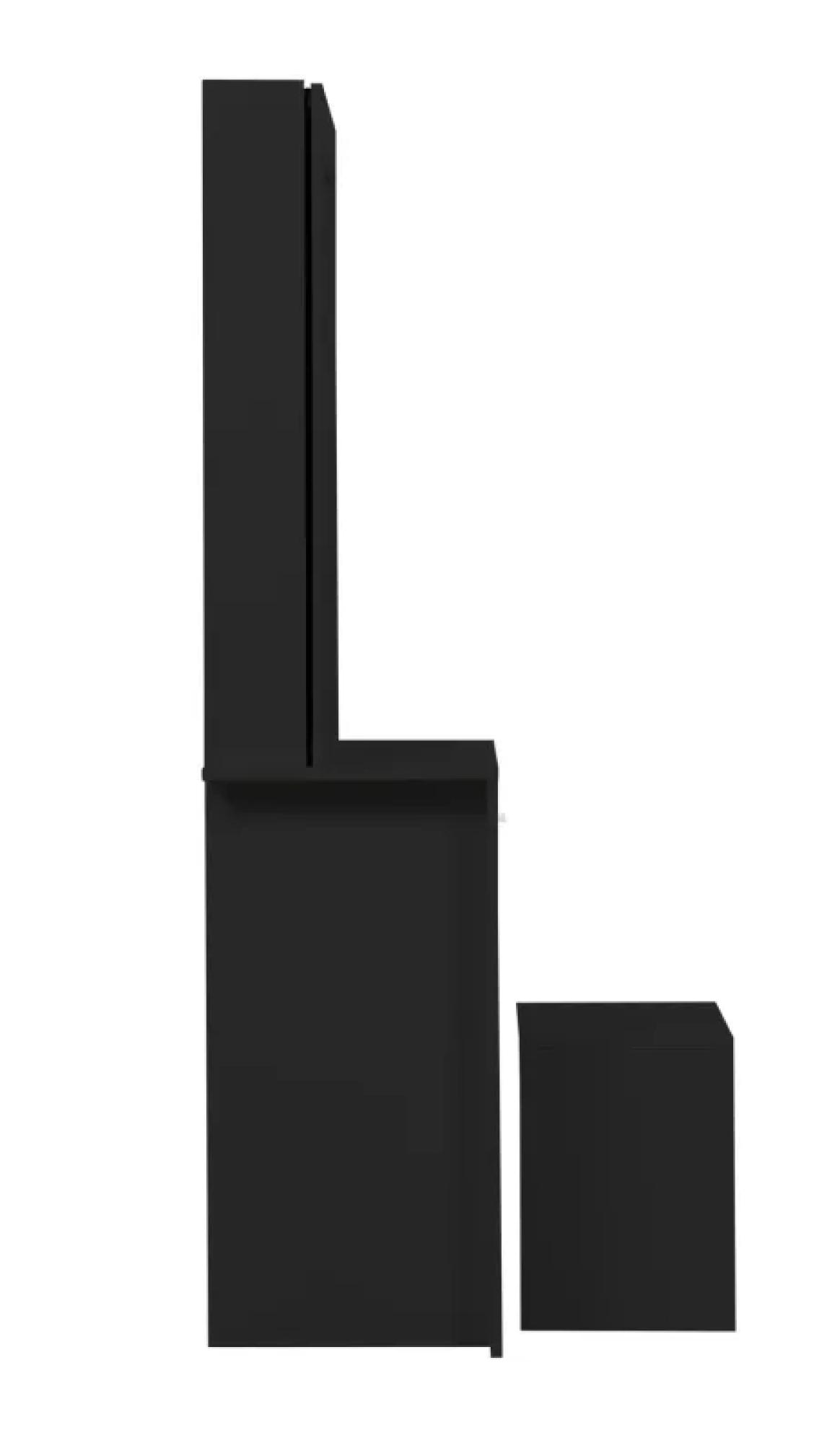 Product photograph of Evelyn Black Sliding Mirror Dressing Table - 1 Drawer from Choice Furniture Superstore.