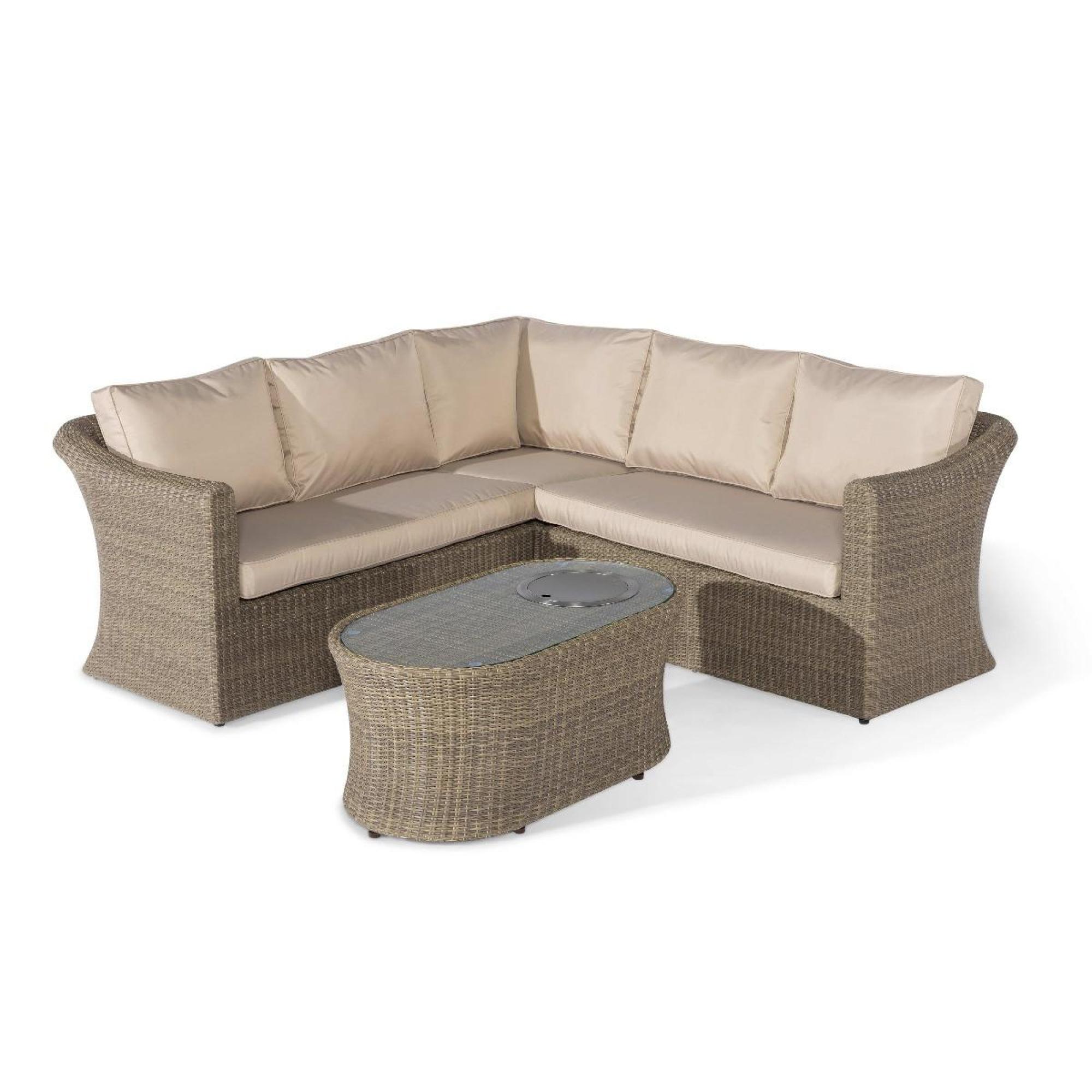 Product photograph of Maze Winchester Small 5 Seater Corner Sofa Set With Fire Pit Coffee Table from Choice Furniture Superstore.