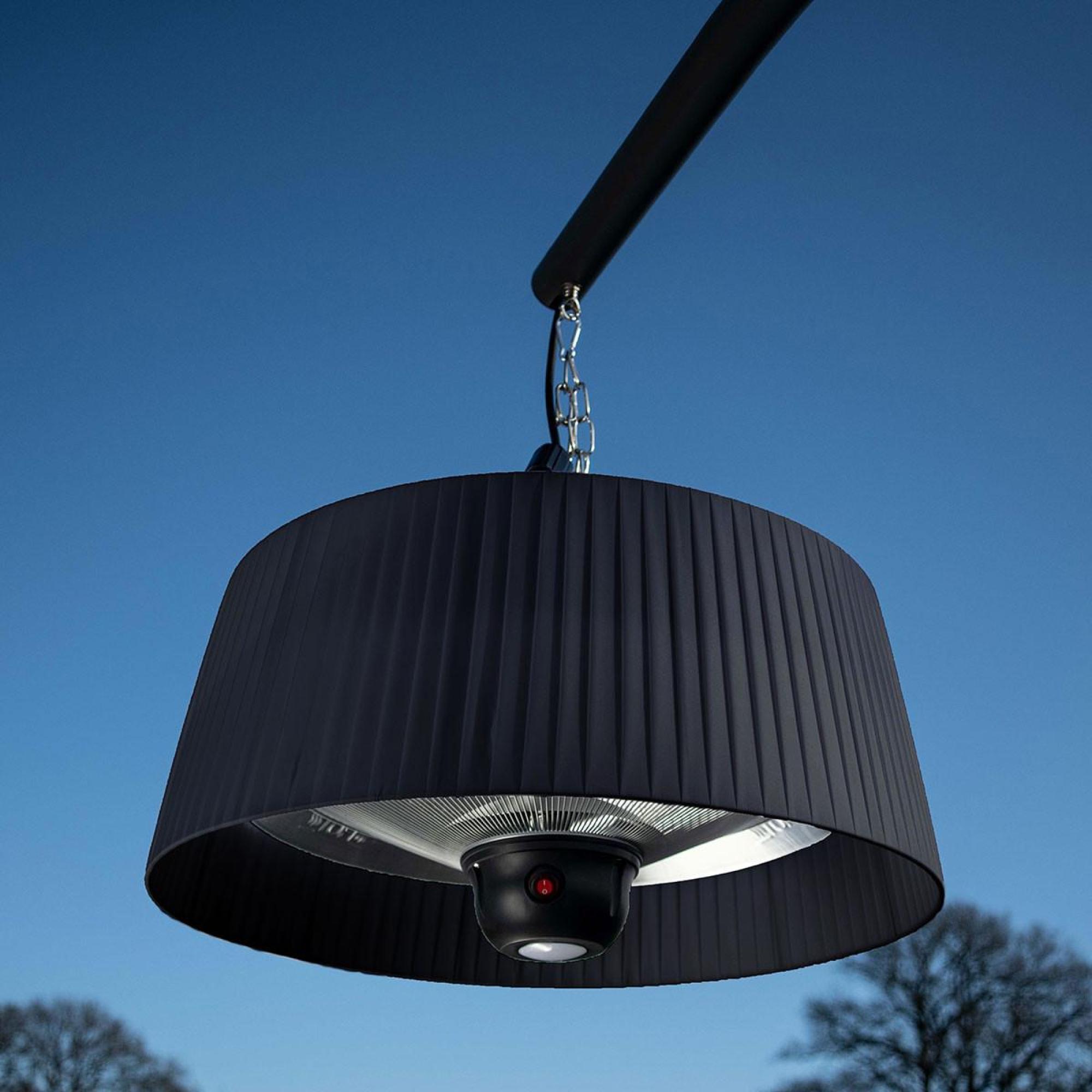 Product photograph of Maze 1800w Lyra Black Overhang Electric Patio Heater from Choice Furniture Superstore.