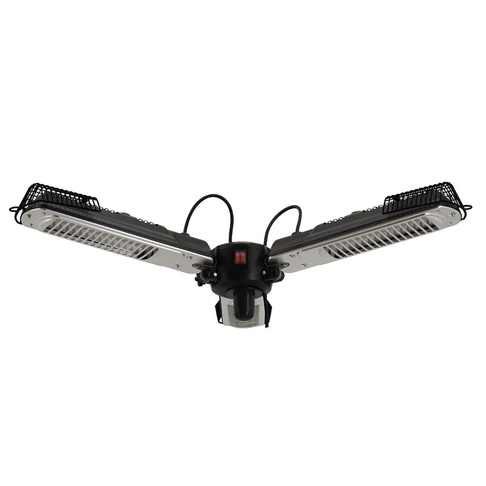 Product photograph of Maze Black 2000w Vulcan Parasol Tri Electric Patio Heater from Choice Furniture Superstore.