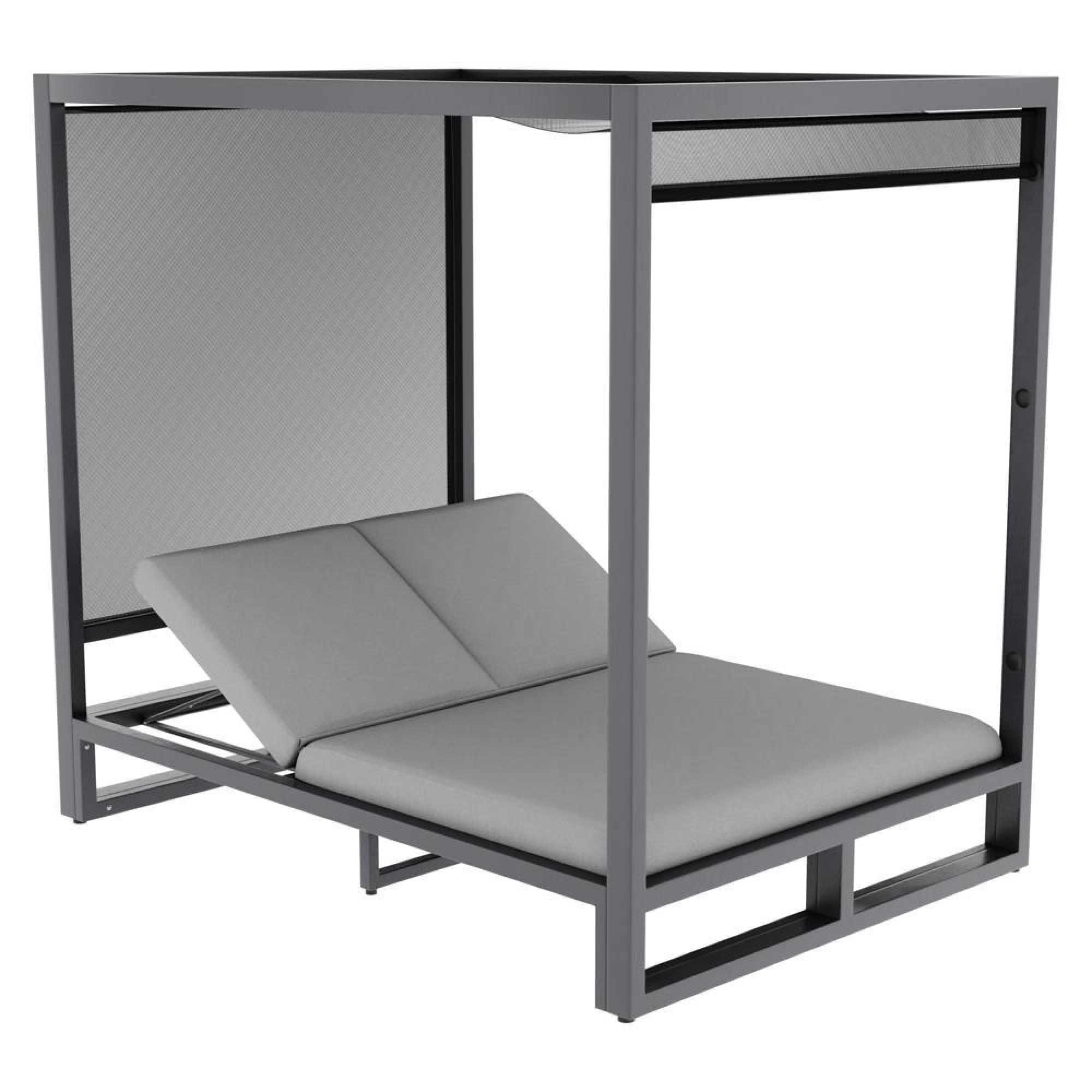 Product photograph of Maze Allure Flanelle Aluminium Cabana Double Sunlounger from Choice Furniture Superstore.