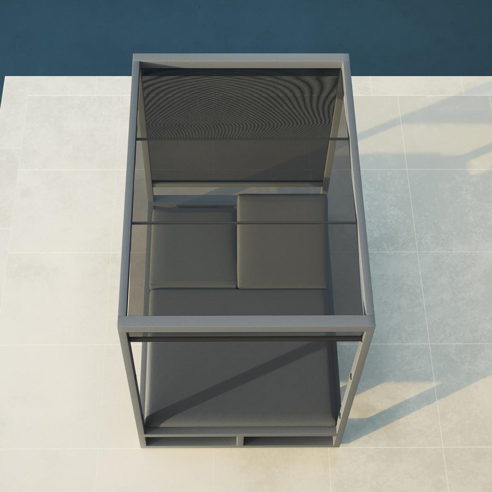 Product photograph of Maze Allure Flanelle Aluminium Cabana Double Sunlounger from Choice Furniture Superstore.