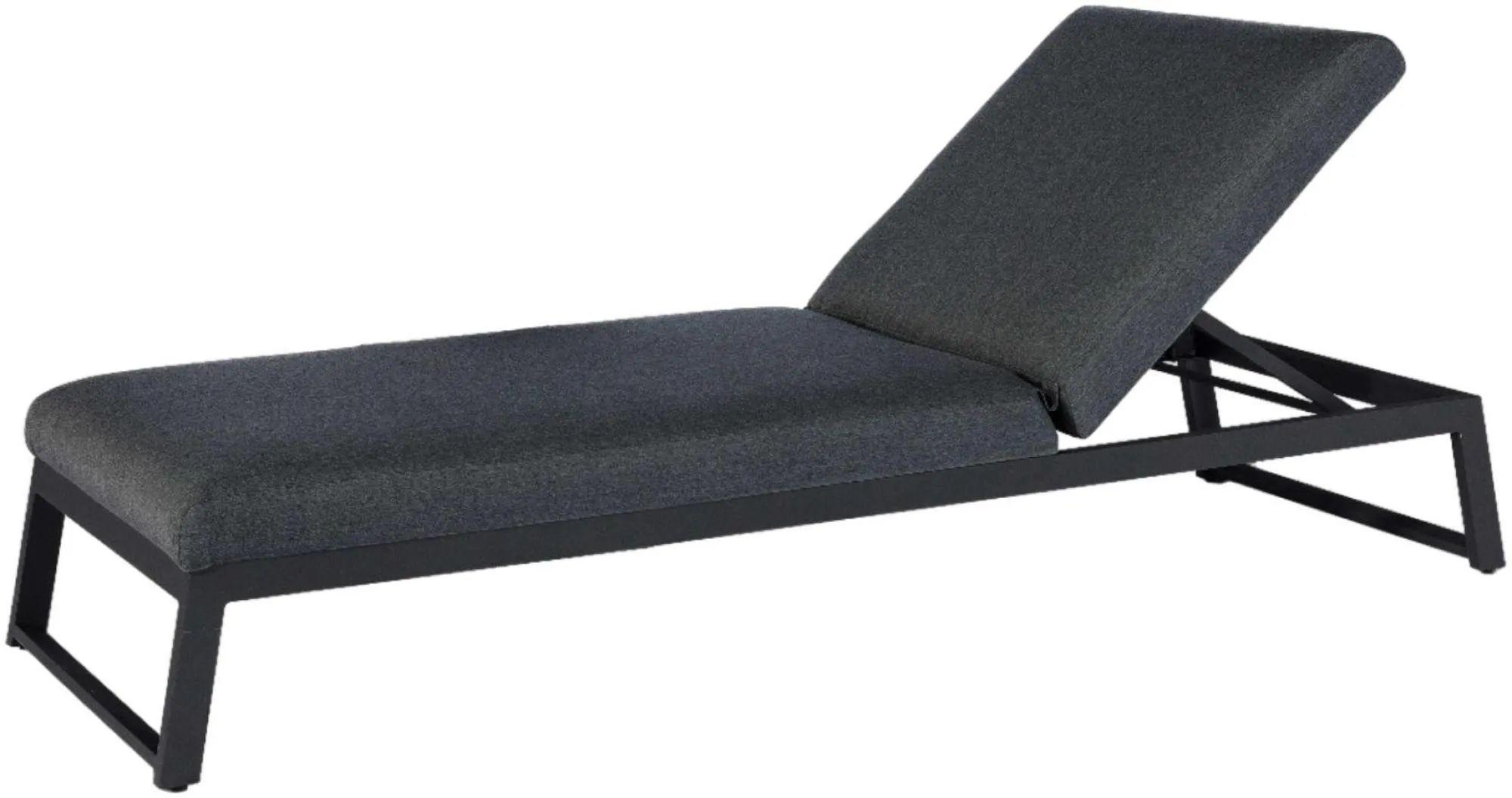 Product photograph of Maze Allure Charcoal Fabric Sunlounger from Choice Furniture Superstore.