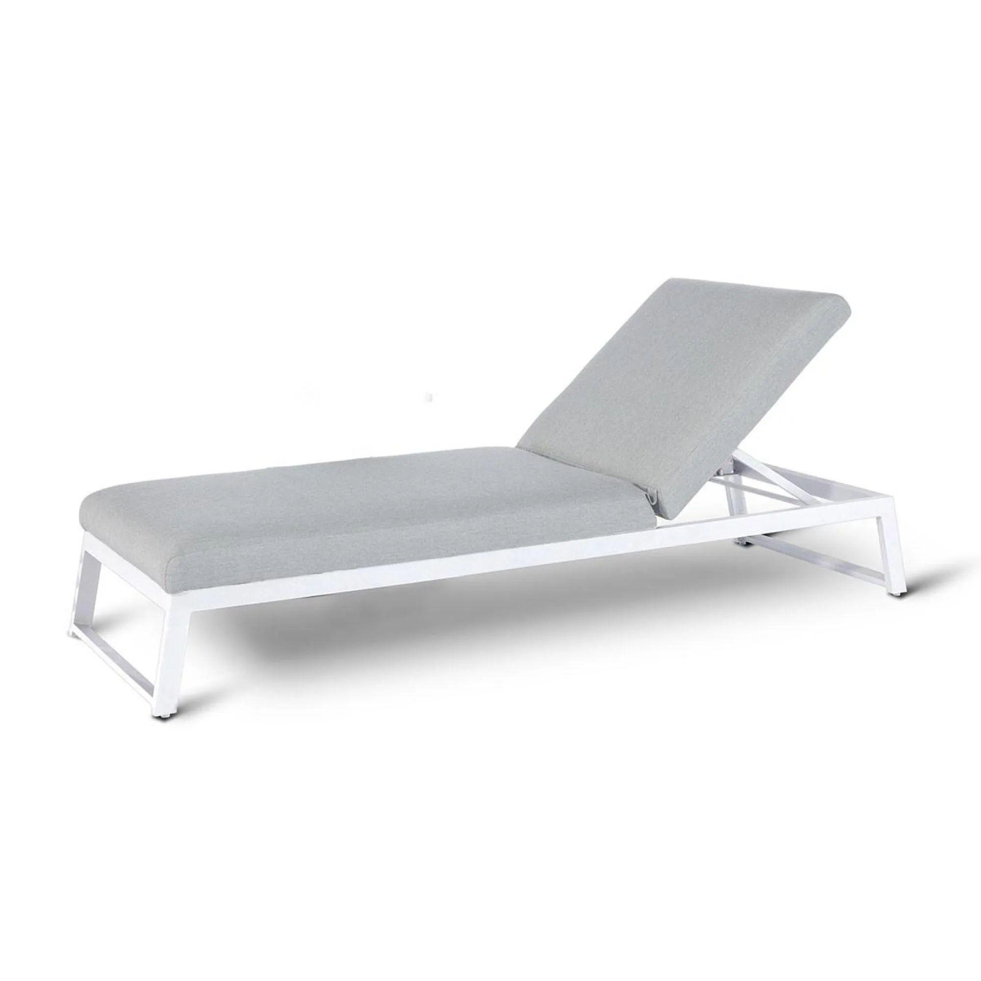 Product photograph of Maze Allure Lead Chine Fabric Sunlounger from Choice Furniture Superstore.