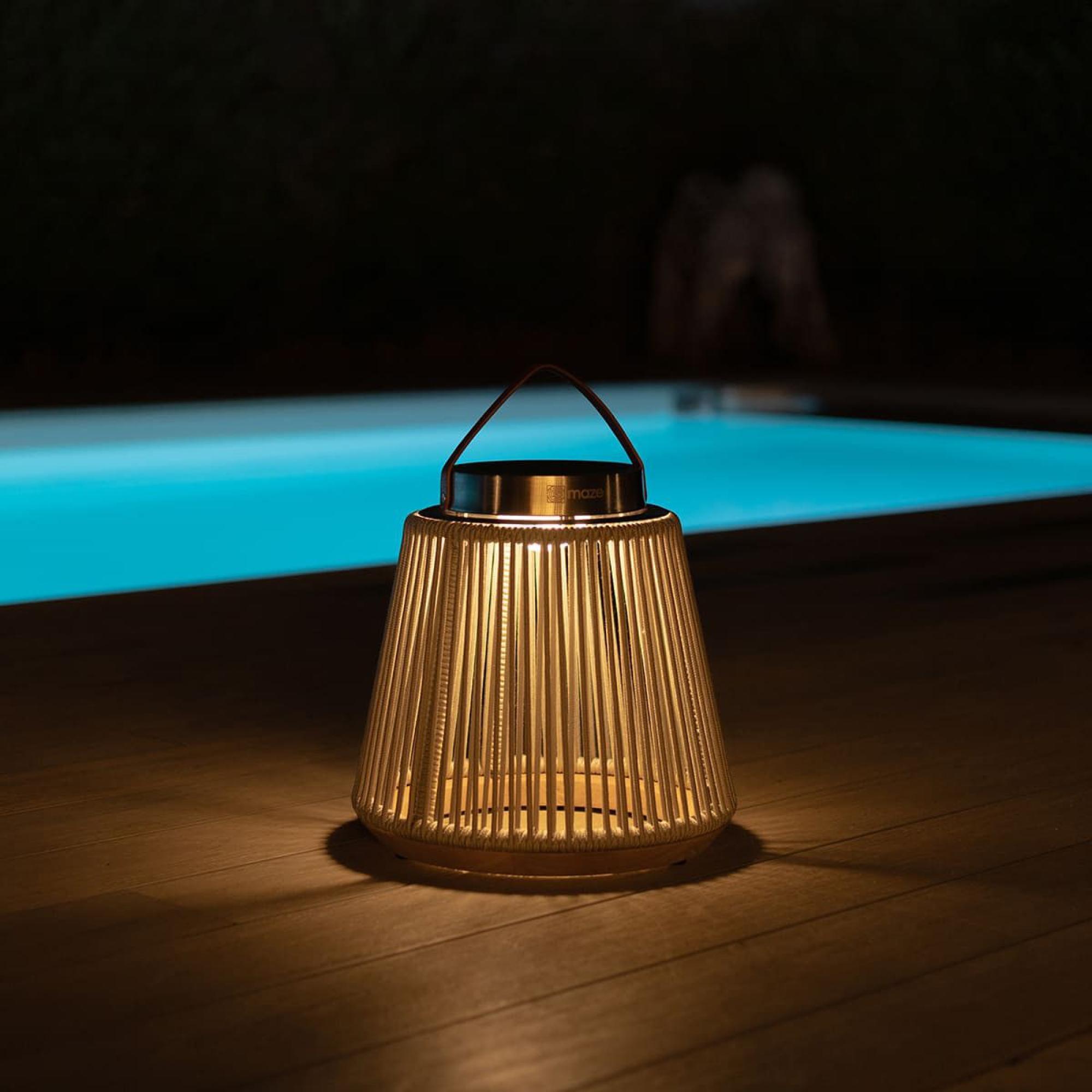 Product photograph of Maze Athena Light Grey Stainless Steel Small Solar Light With Stand from Choice Furniture Superstore.