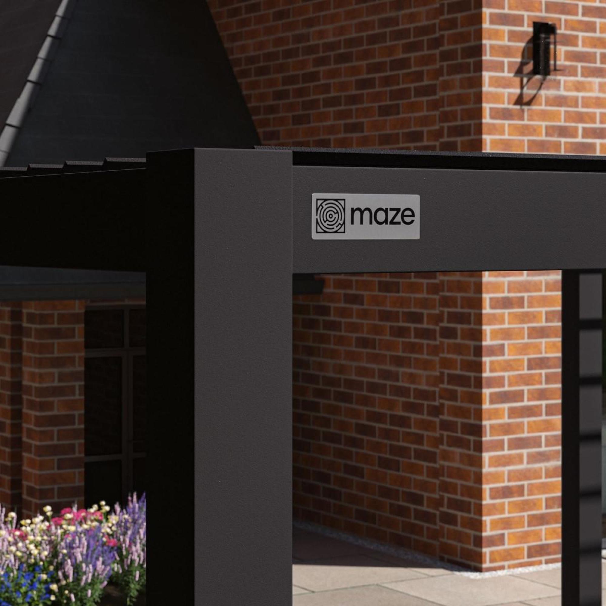 Product photograph of Maze Como Grey Aluminium Pergola Frame from Choice Furniture Superstore.