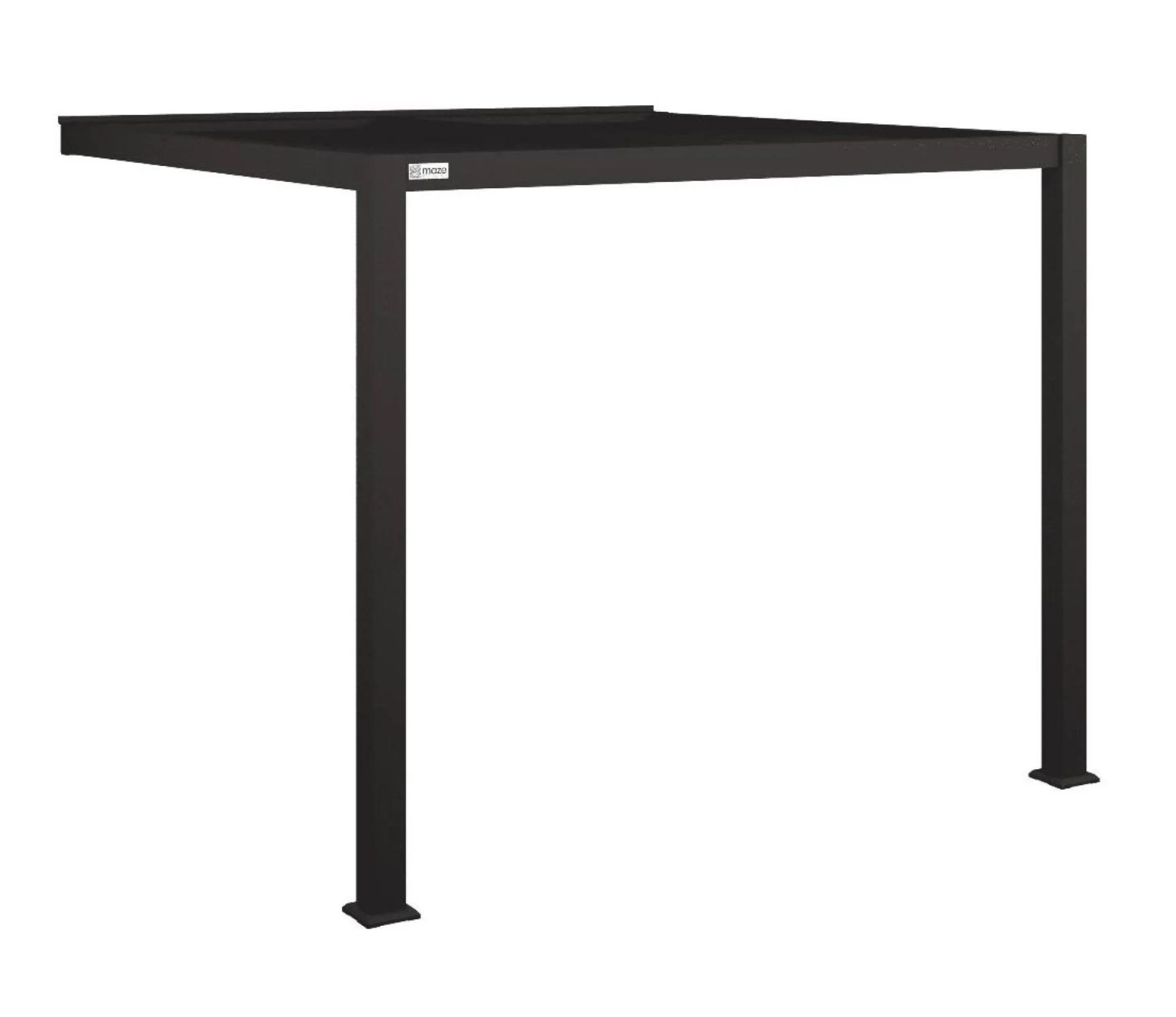 Product photograph of Maze Como Grey Aluminium Pergola Lean-to Wall Frame from Choice Furniture Superstore.