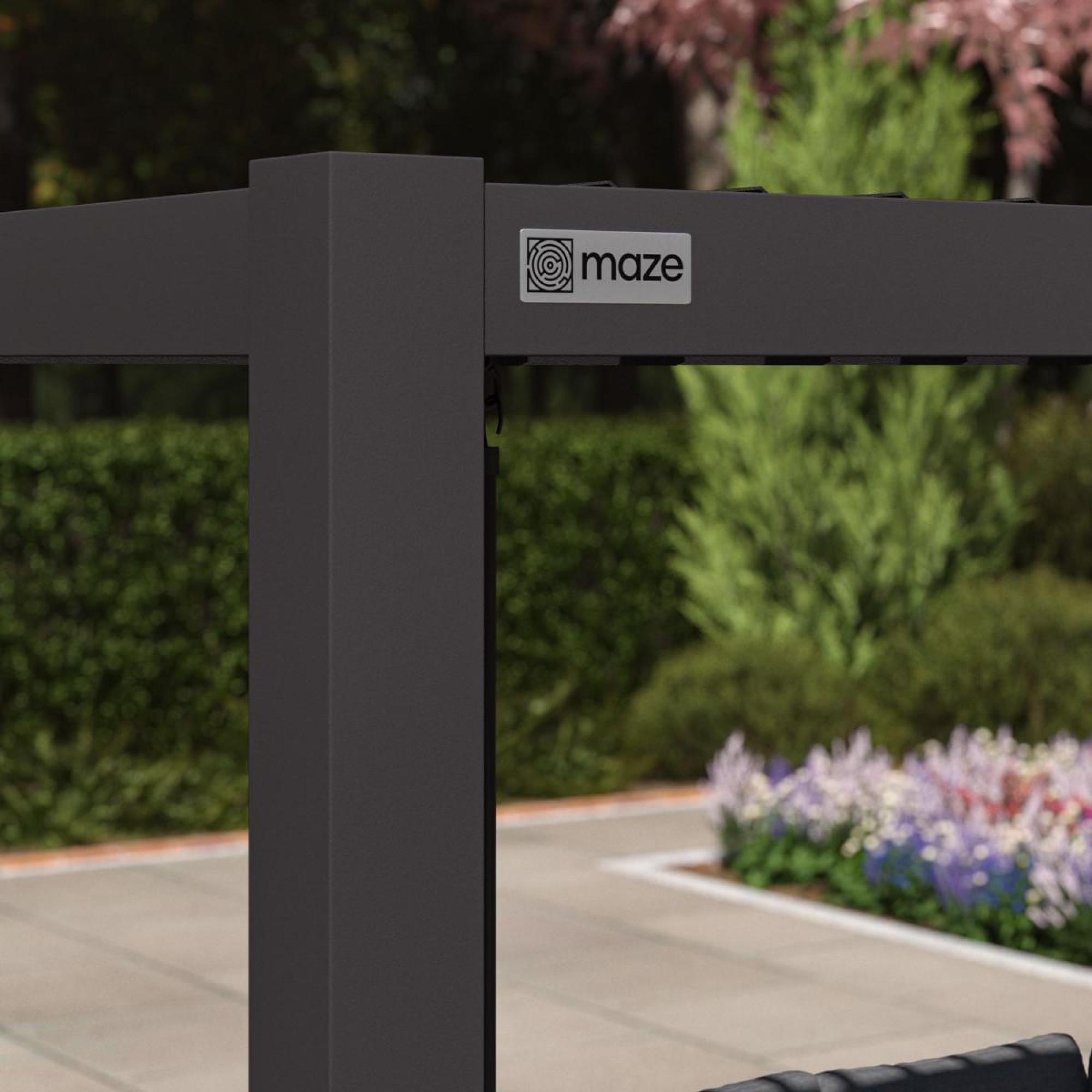 Product photograph of Maze Como Grey Aluminium Rectangular Pergola Frame from Choice Furniture Superstore.