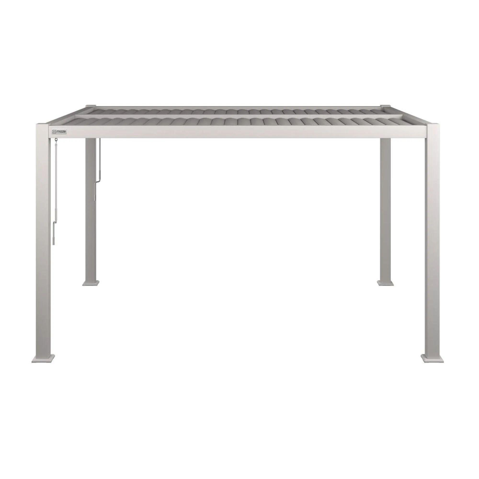 Product photograph of Maze Como White Aluminium Rectangular Pergola Frame from Choice Furniture Superstore.