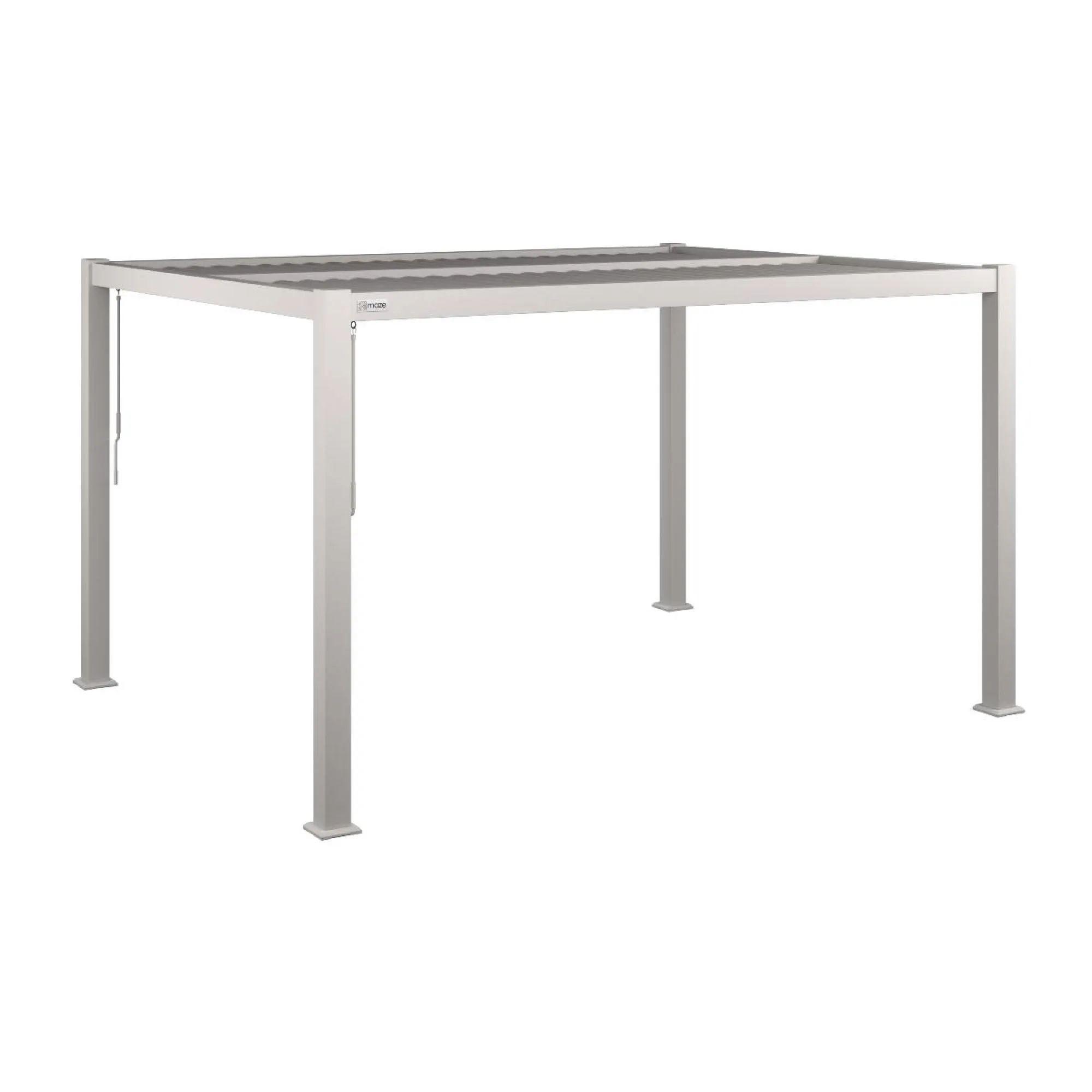 Product photograph of Maze Como White Aluminium Rectangular Pergola Frame from Choice Furniture Superstore.