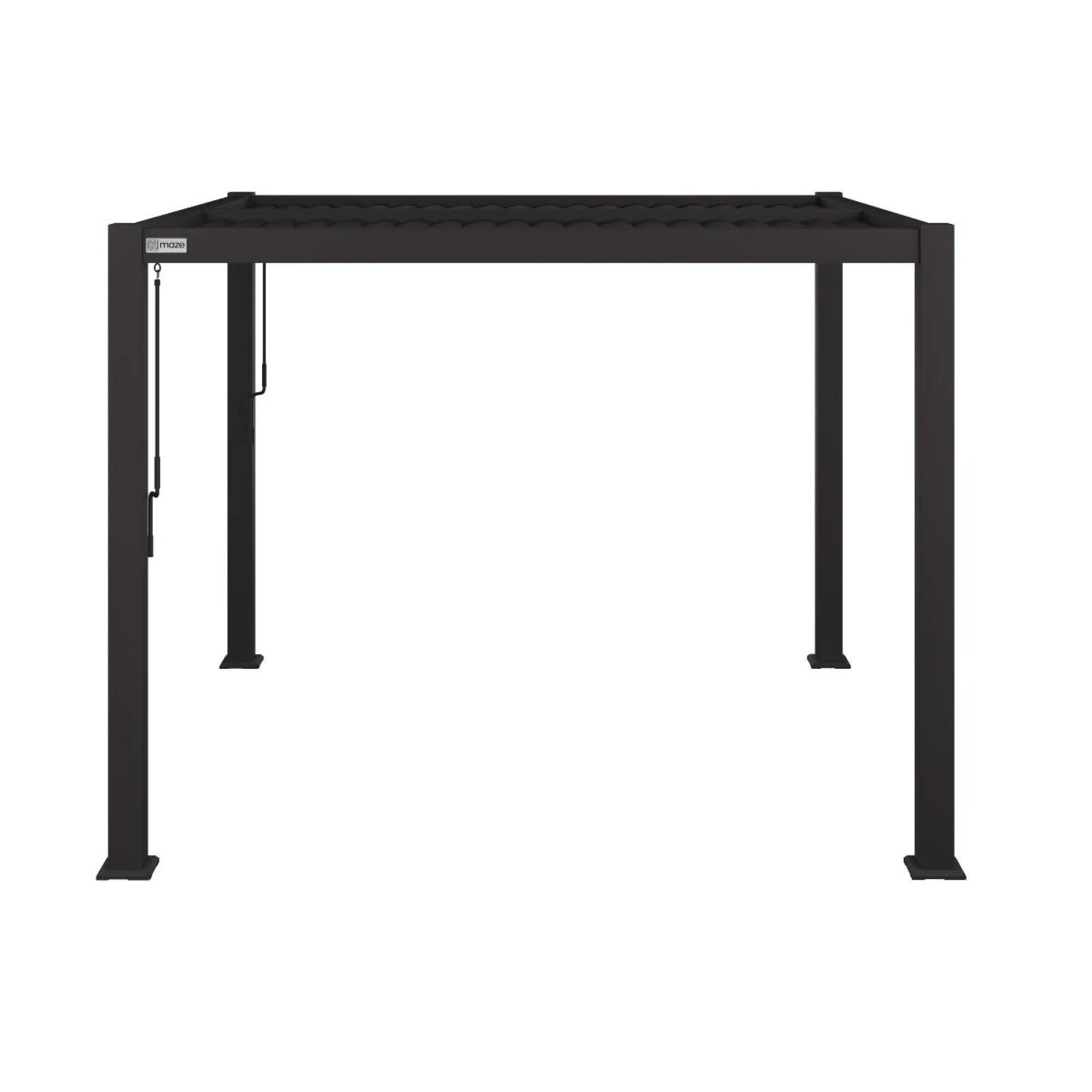 Product photograph of Maze Como Grey Aluminium Square Pergola - 270cm from Choice Furniture Superstore.
