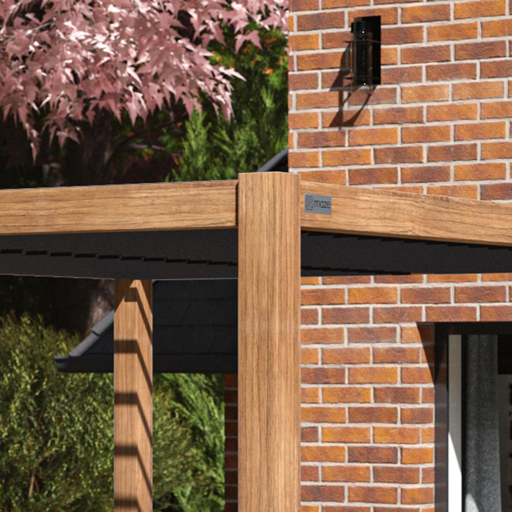 Product photograph of Maze Como Wood Effect Aluminium Square Pergola from Choice Furniture Superstore.