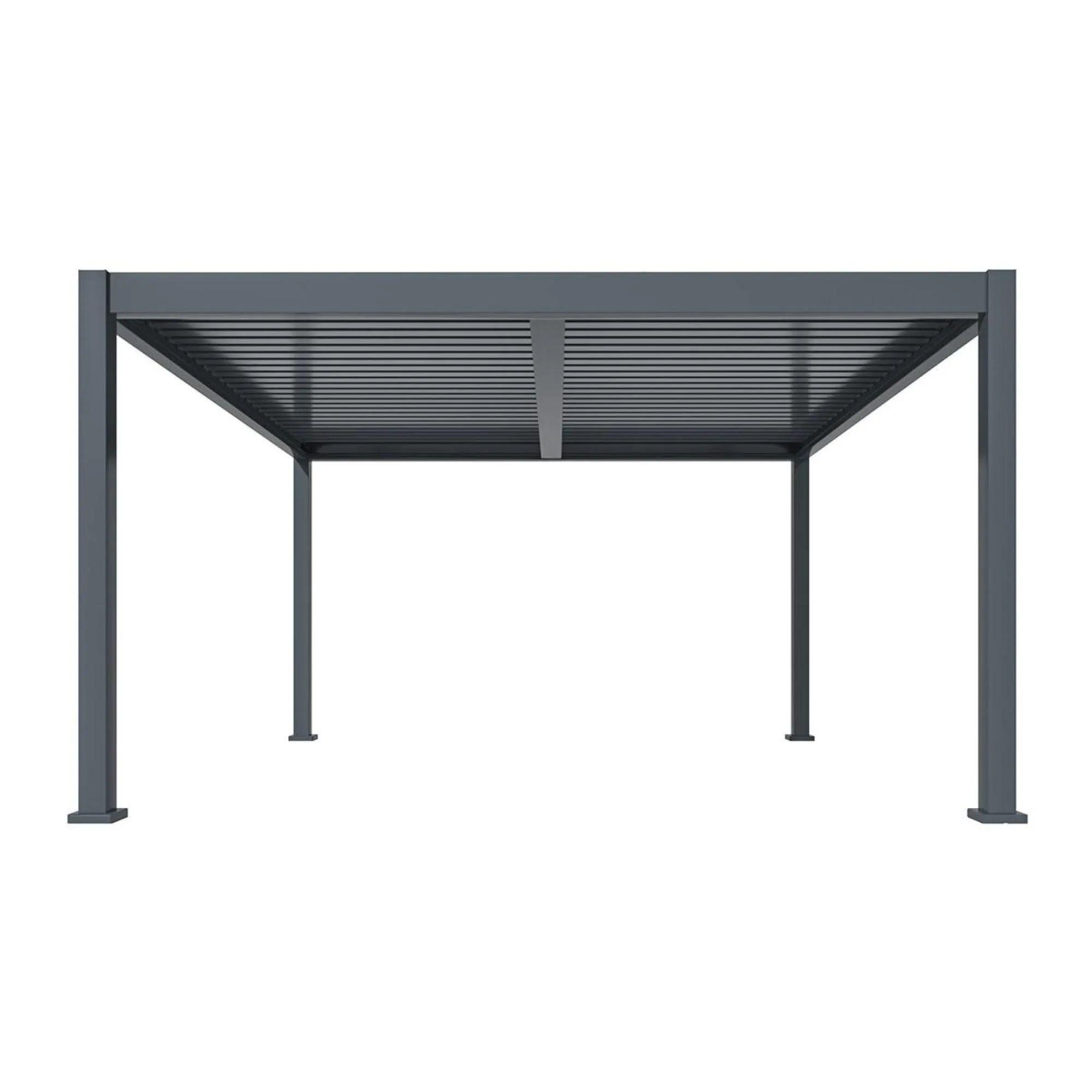 Product photograph of Maze Eden Grey Aluminium Square Pergola Frame from Choice Furniture Superstore.