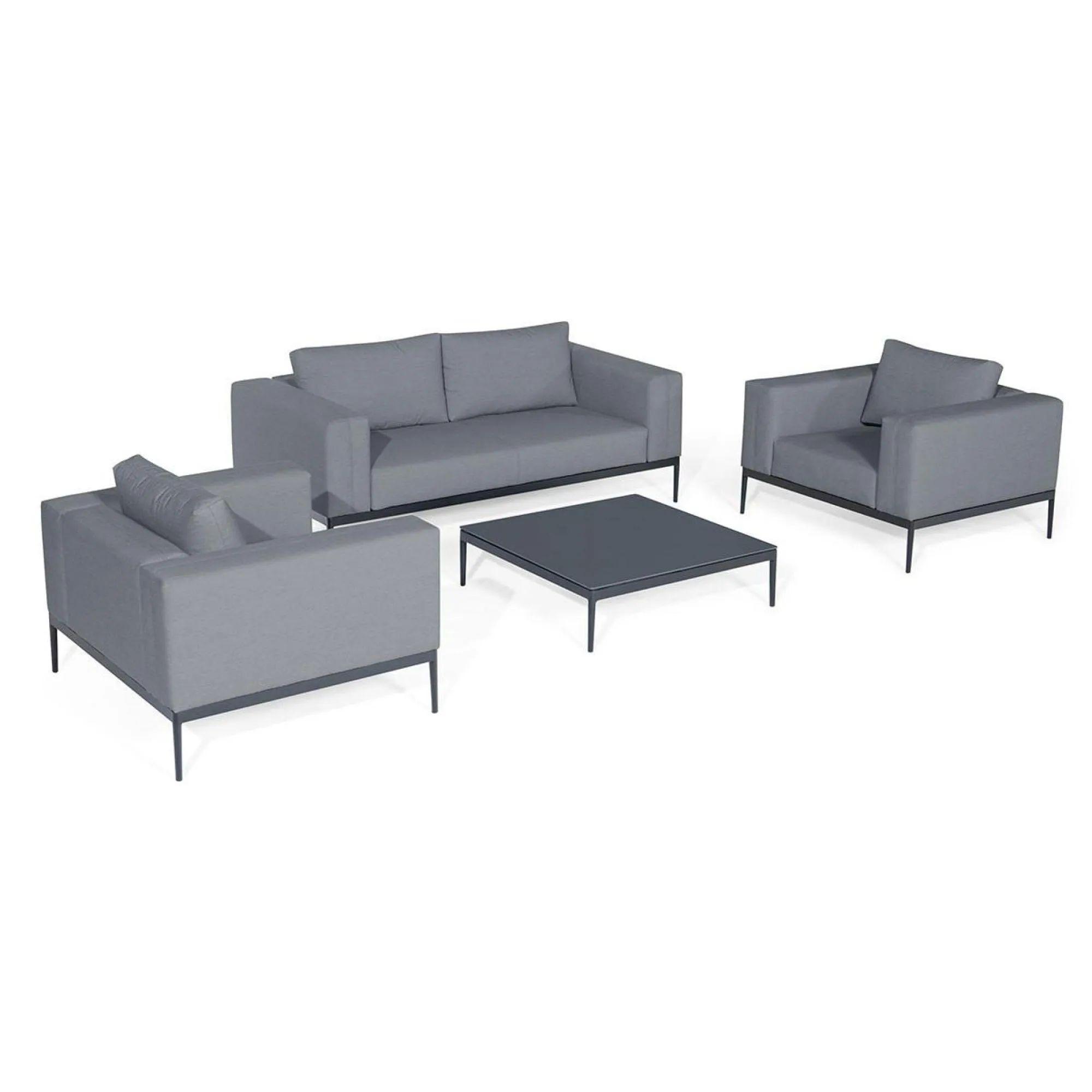 Product photograph of Maze Eve Flanelle Fabric 2 Seater Sofa Set With 2 Armchairs And Table from Choice Furniture Superstore.