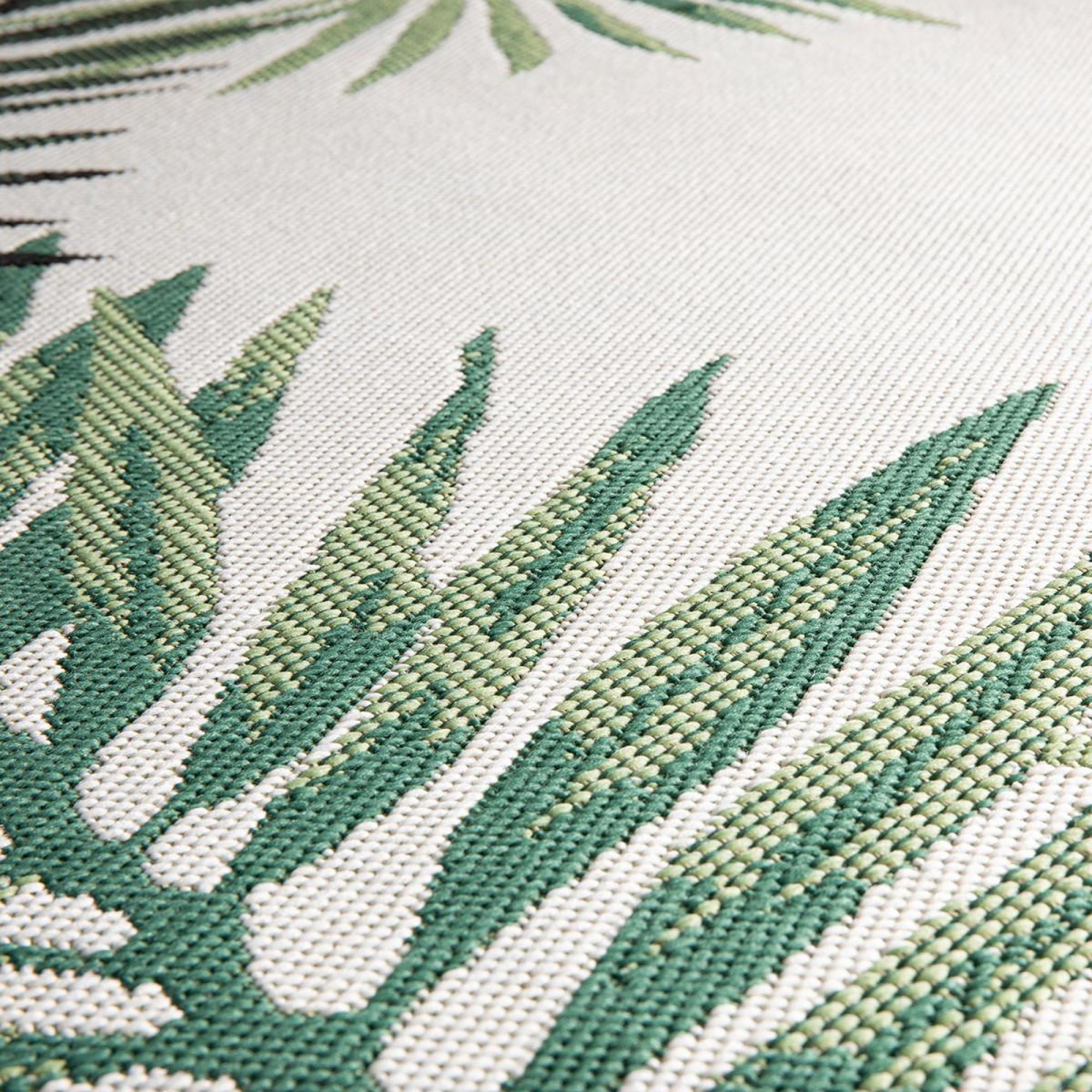 Product photograph of Maze Botany Palm Leaf Outdoor Rug from Choice Furniture Superstore.