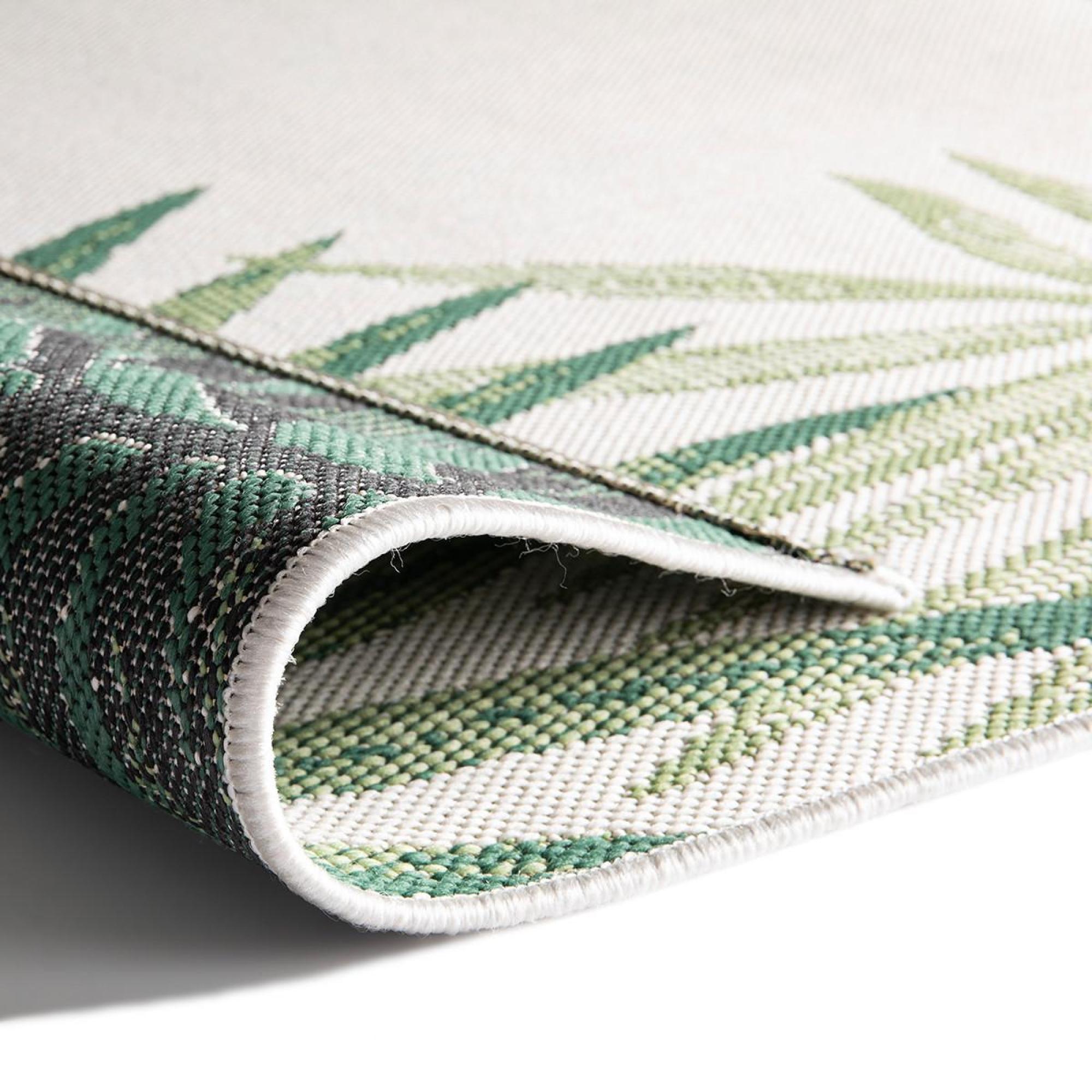 Product photograph of Maze Botany Palm Leaf Outdoor Rug from Choice Furniture Superstore.