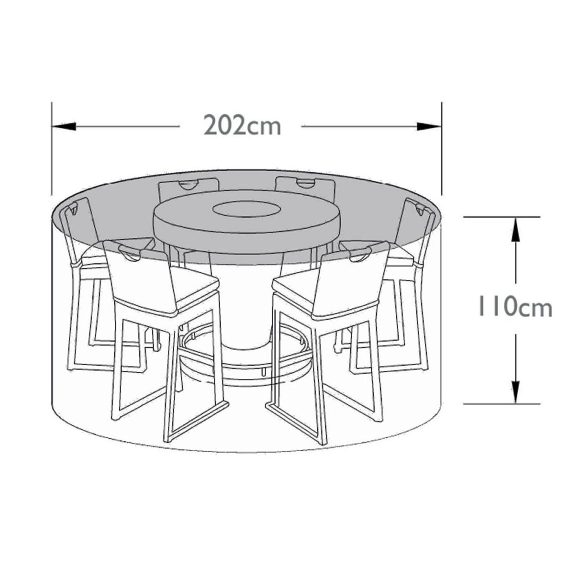 Product photograph of Maze Black Polyester 6 Seater Bar Set Outdoor Cover from Choice Furniture Superstore.