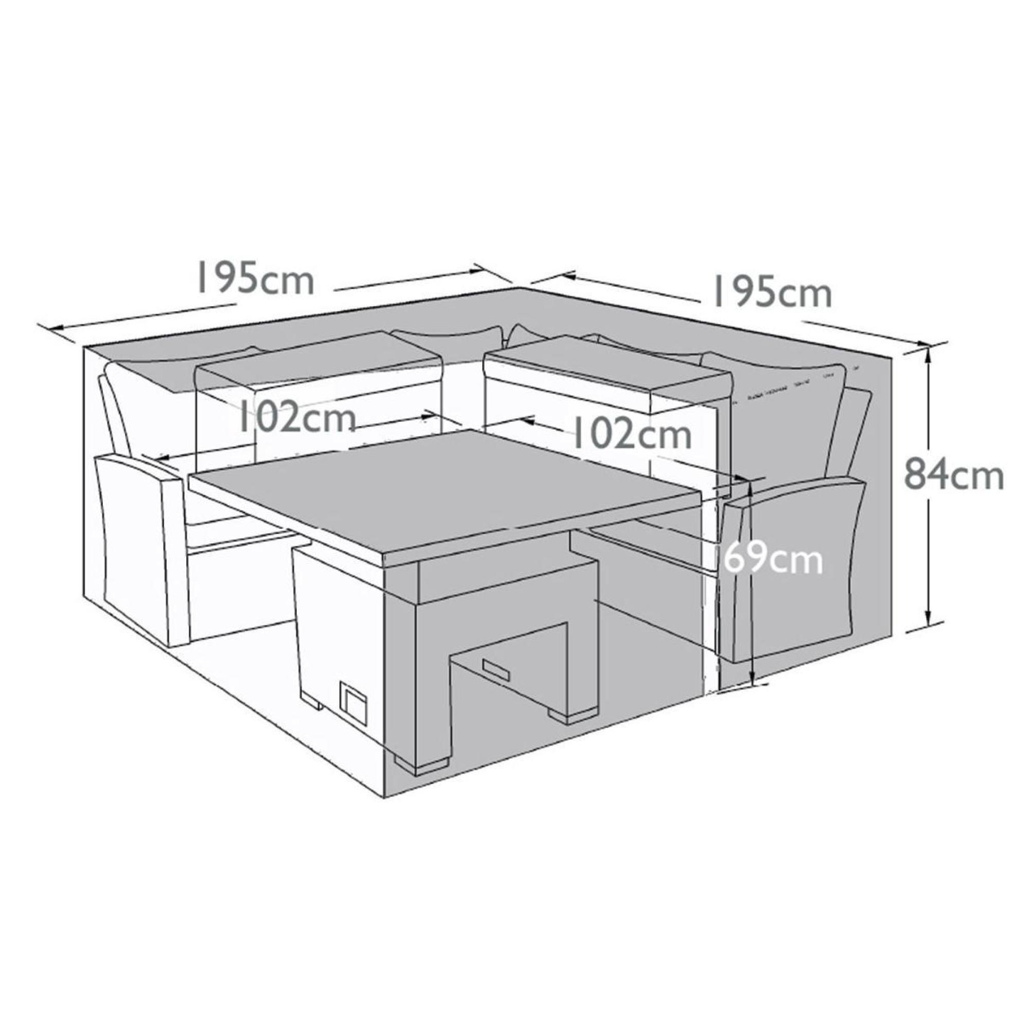 Product photograph of Maze Black Polyester Richmond Corner Set Outdoor Cover from Choice Furniture Superstore.
