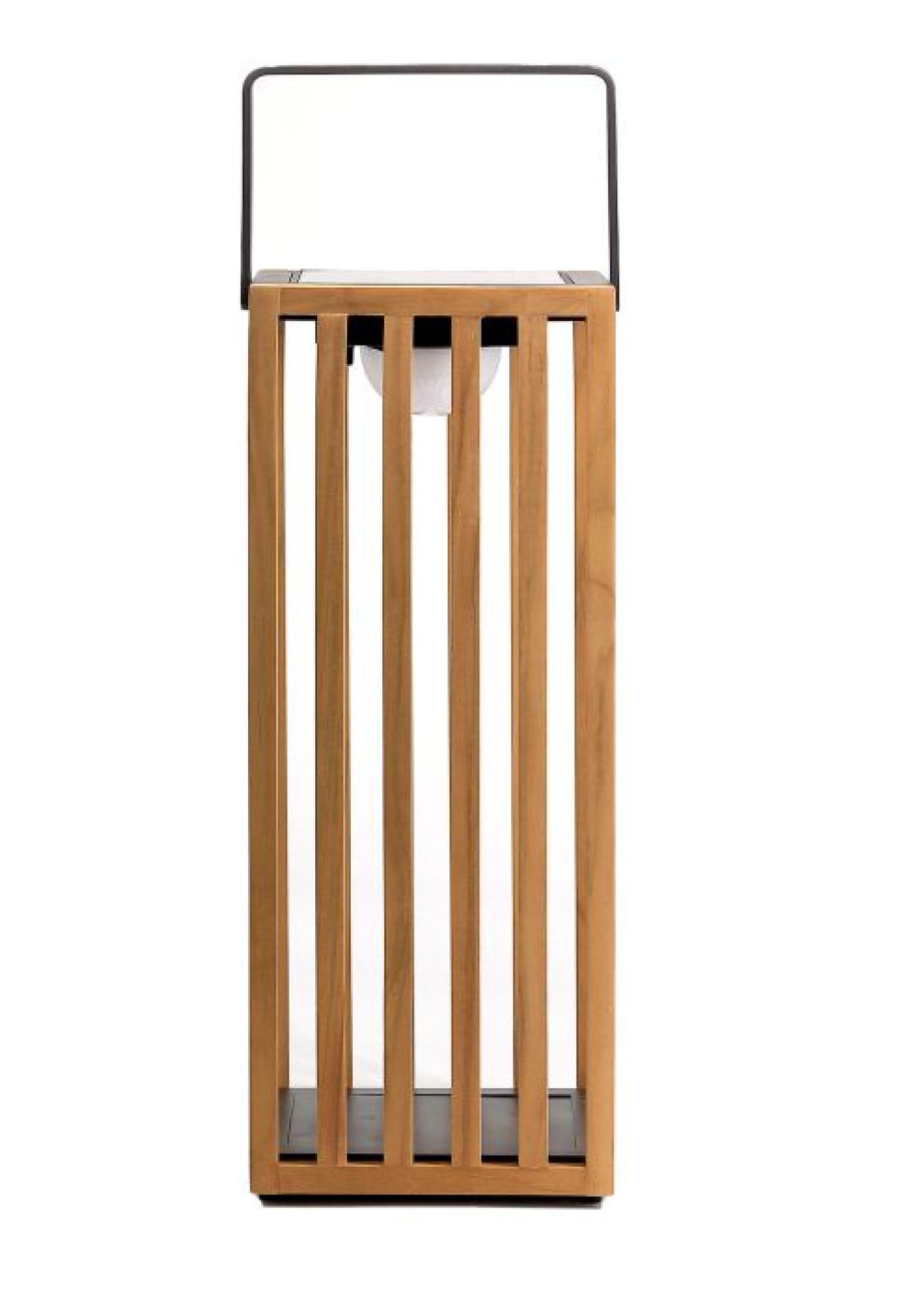 Product photograph of Maze Venus Wood Large Solar Light from Choice Furniture Superstore.