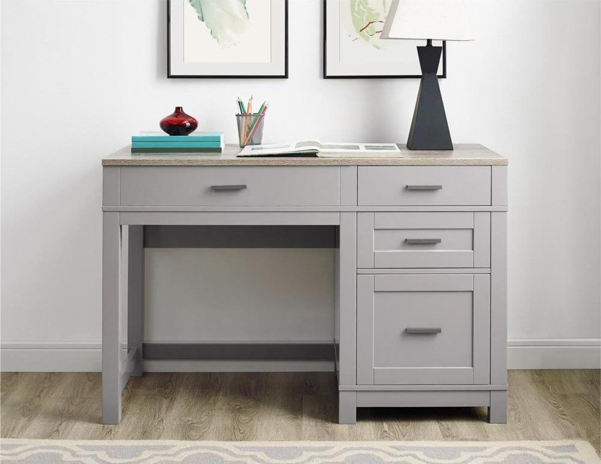 Product photograph of Alphason Carver Lift Top Office Desk In Grey - 9257096comuk from Choice Furniture Superstore.