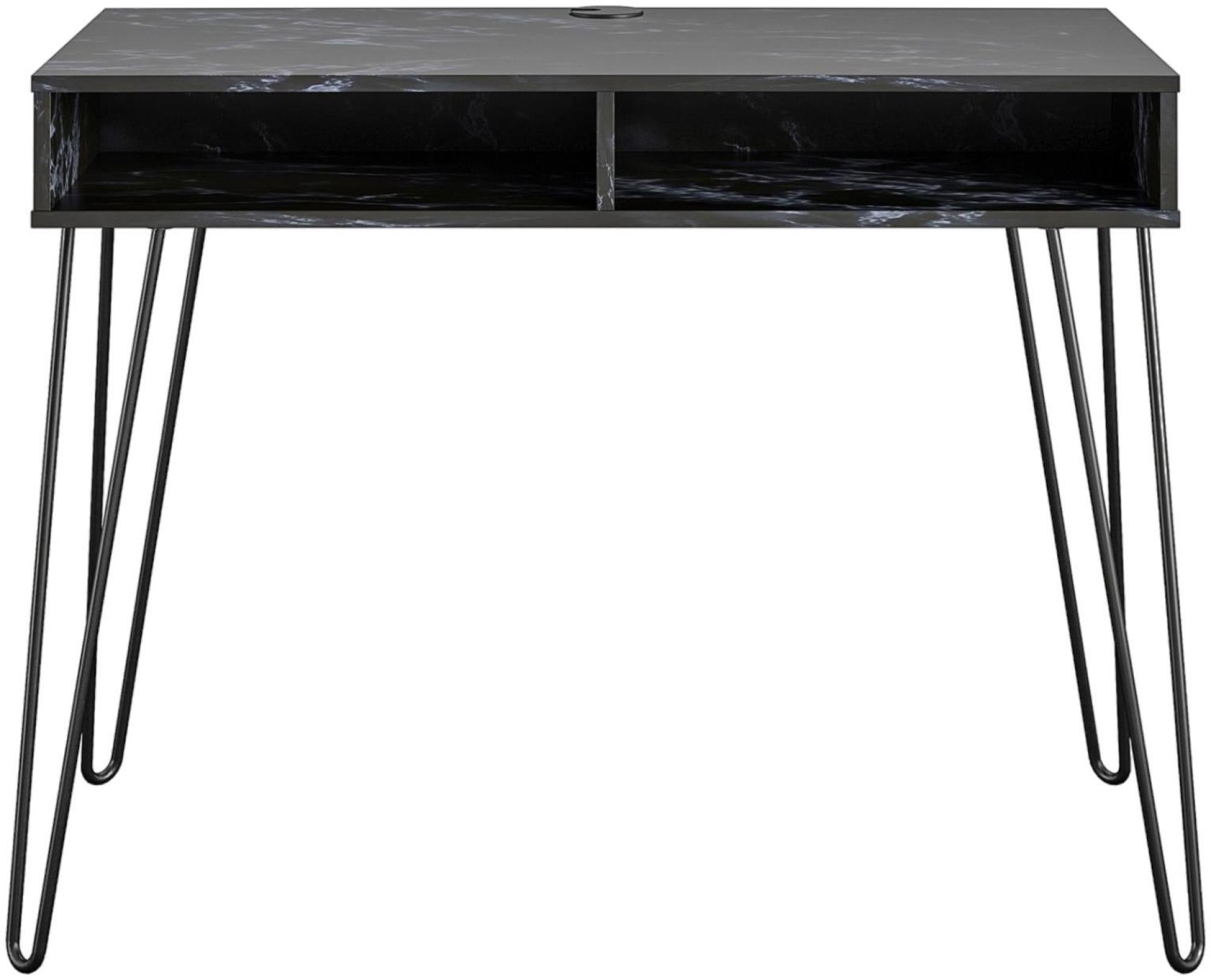 Product photograph of Alphason Novogratz Athena Black Marble Office Desk from Choice Furniture Superstore.