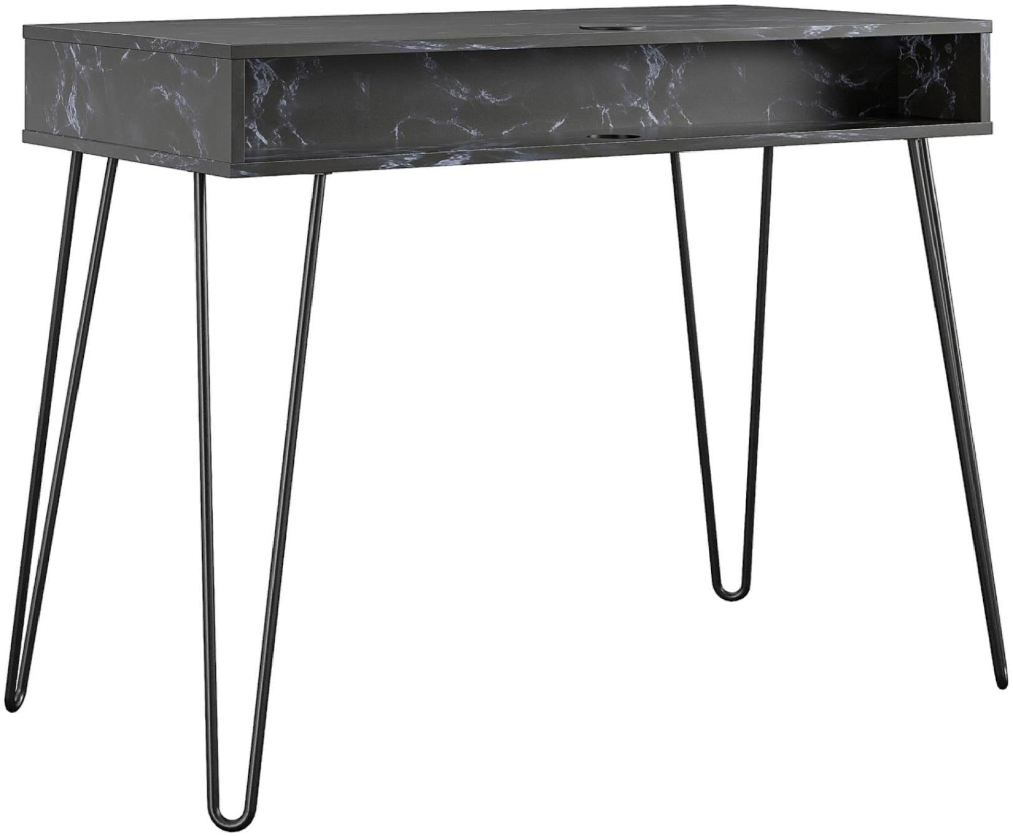 Product photograph of Alphason Novogratz Athena Black Marble Office Desk from Choice Furniture Superstore.