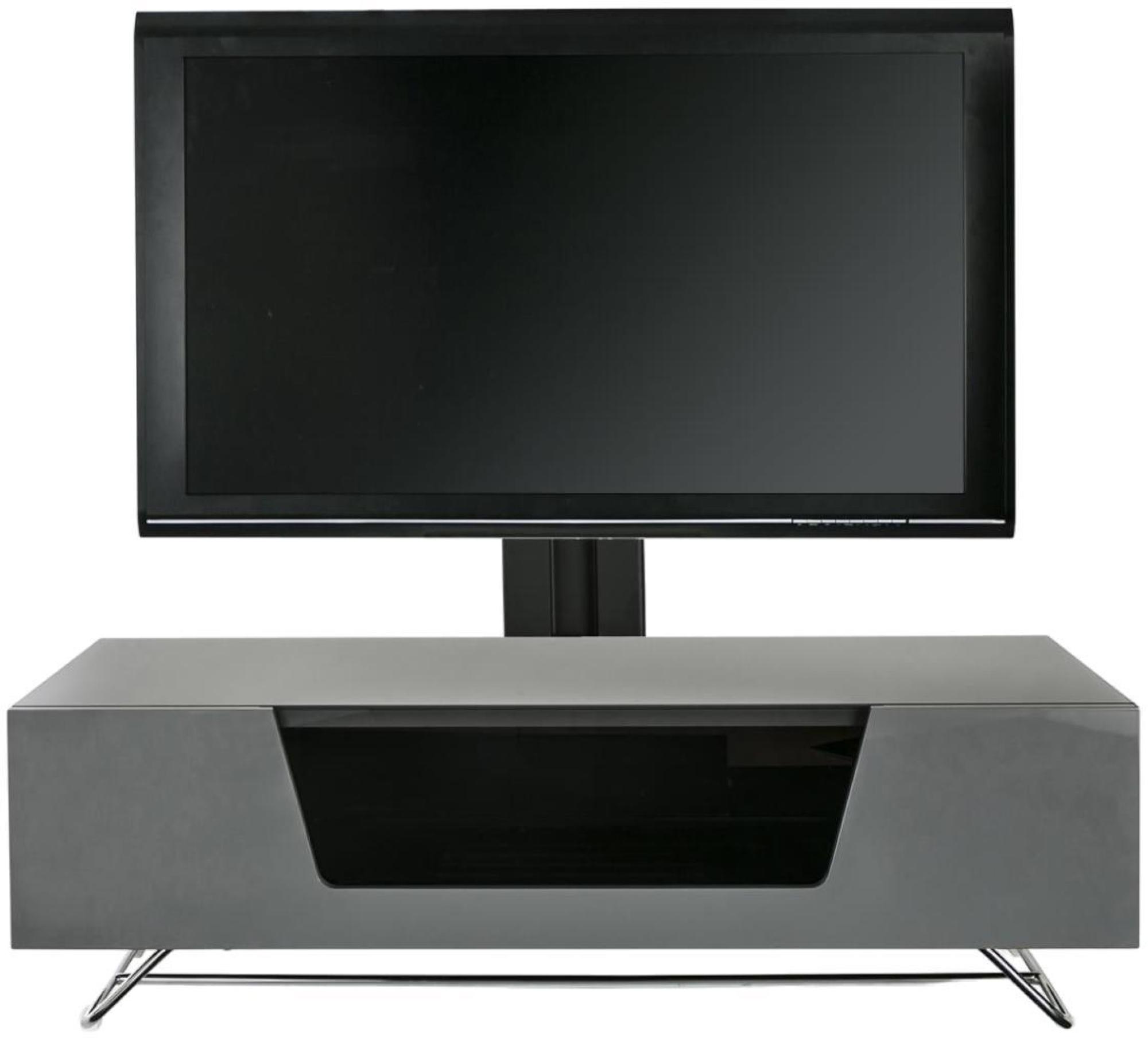 Product photograph of Alphason Chromium 120cm Tv Stand With Bracket In Grey - Cro2-1200bkt-gr from Choice Furniture Superstore.