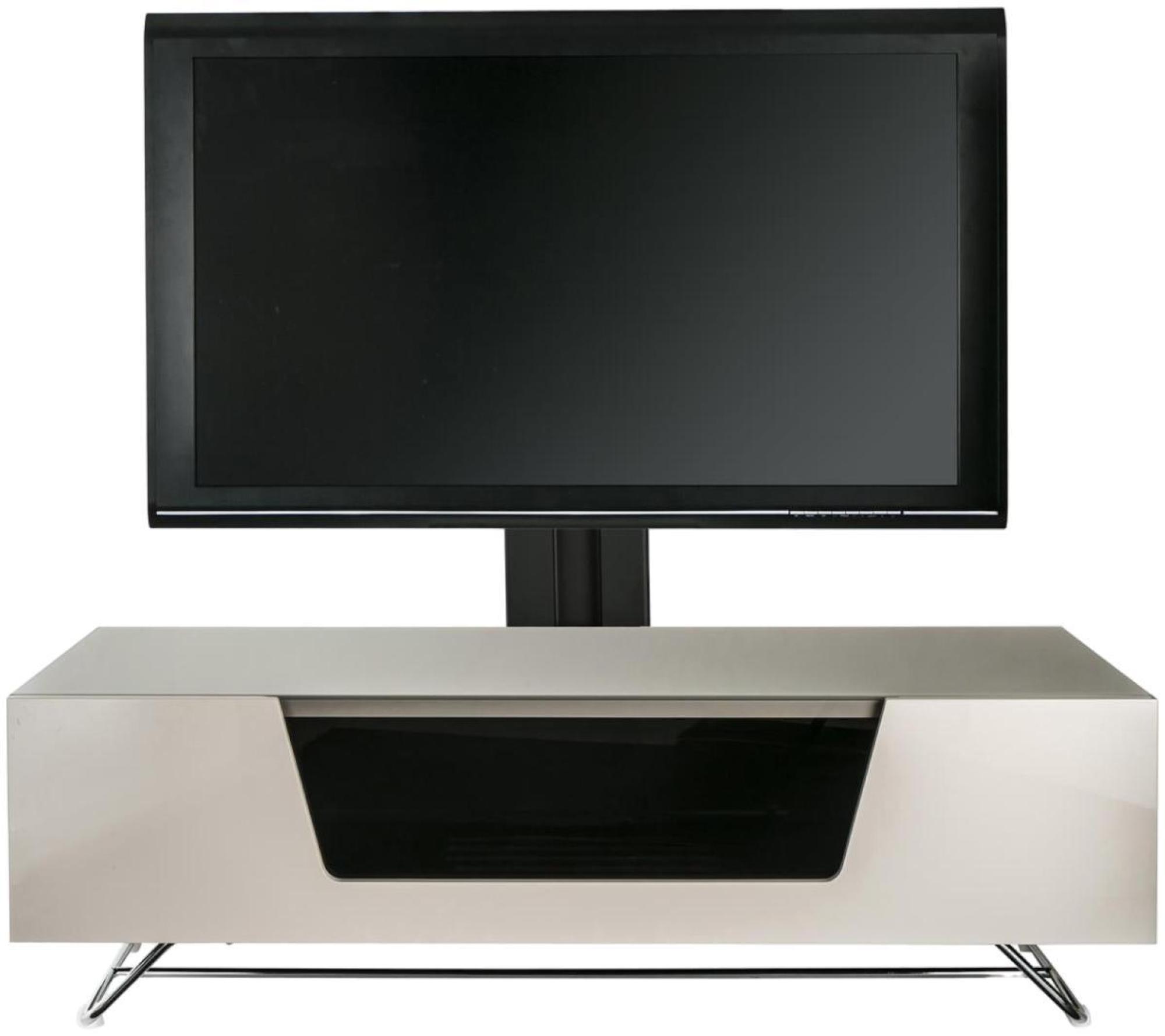 Product photograph of Alphason Chromium 120cm Tv Stand With Bracket In Ivory - Cro2-1200bkt-iv from Choice Furniture Superstore.