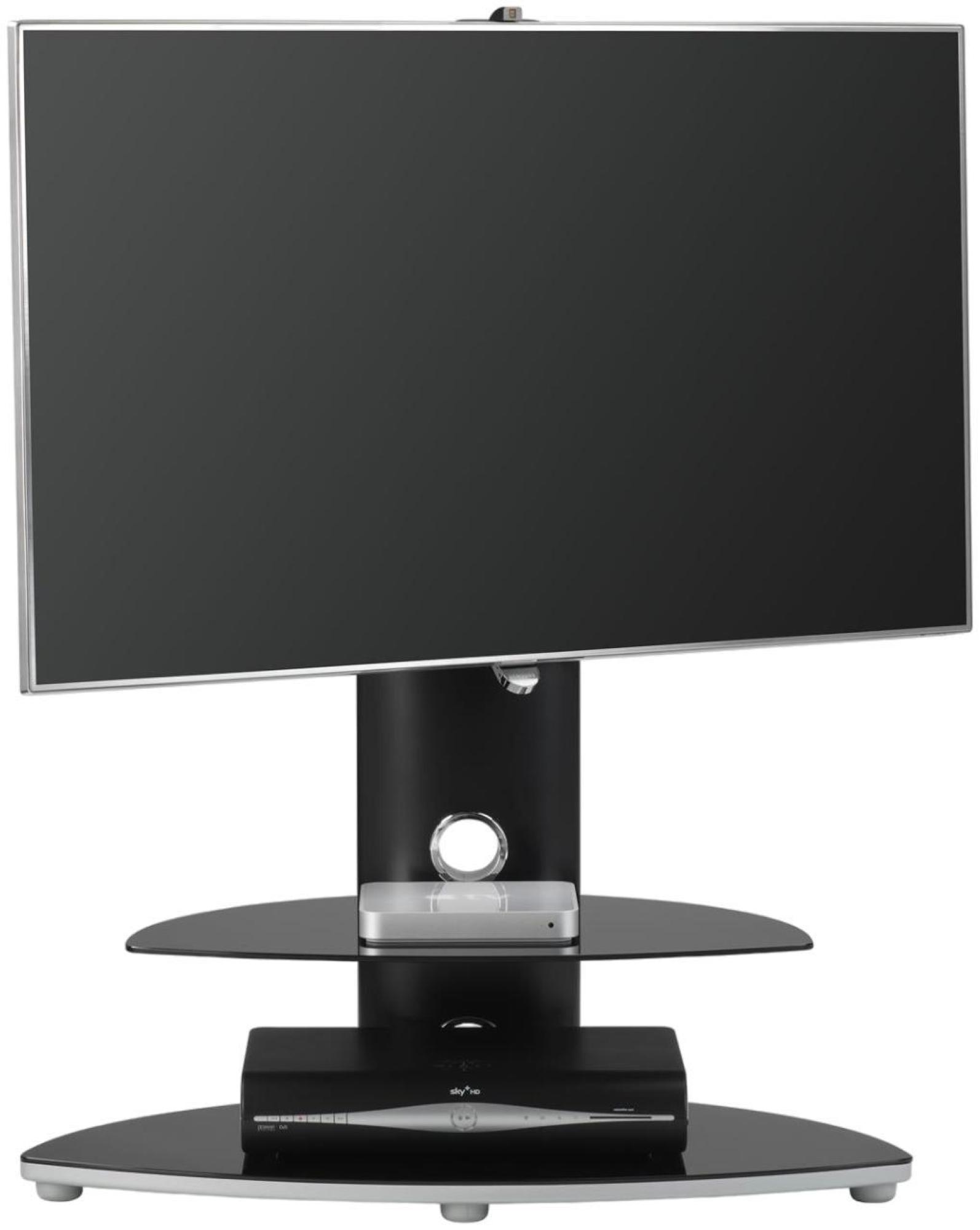 Product photograph of Alphason Osmium Black Tv Bracketed Stand from Choice Furniture Superstore.