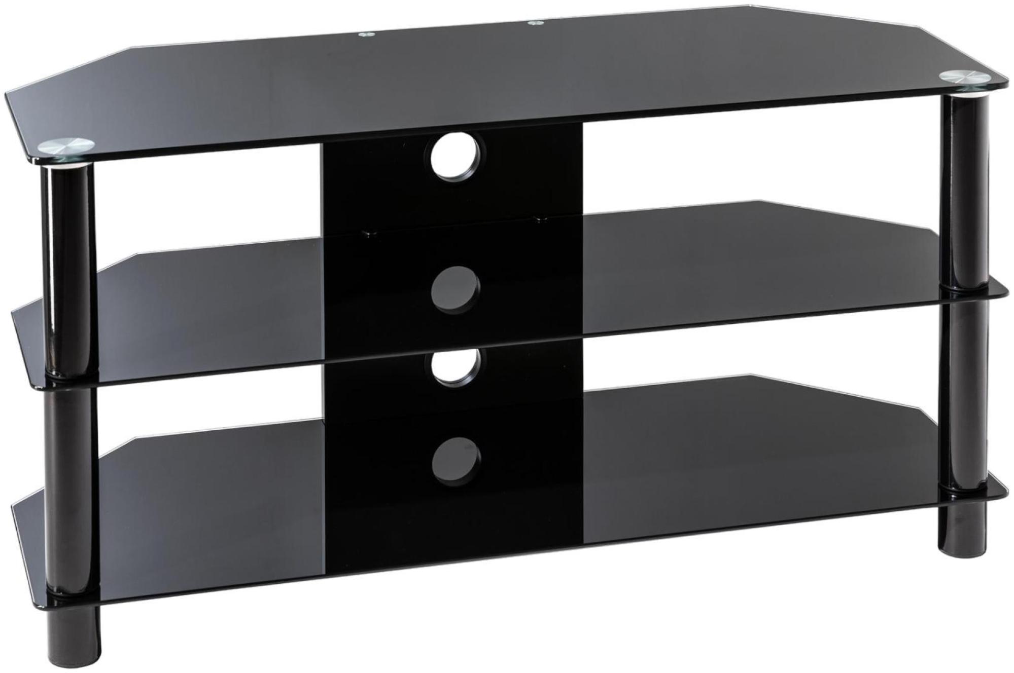 Product photograph of Alphason Essentials 120cm Tv Stand - Black - Ess1200 3-blk from Choice Furniture Superstore.
