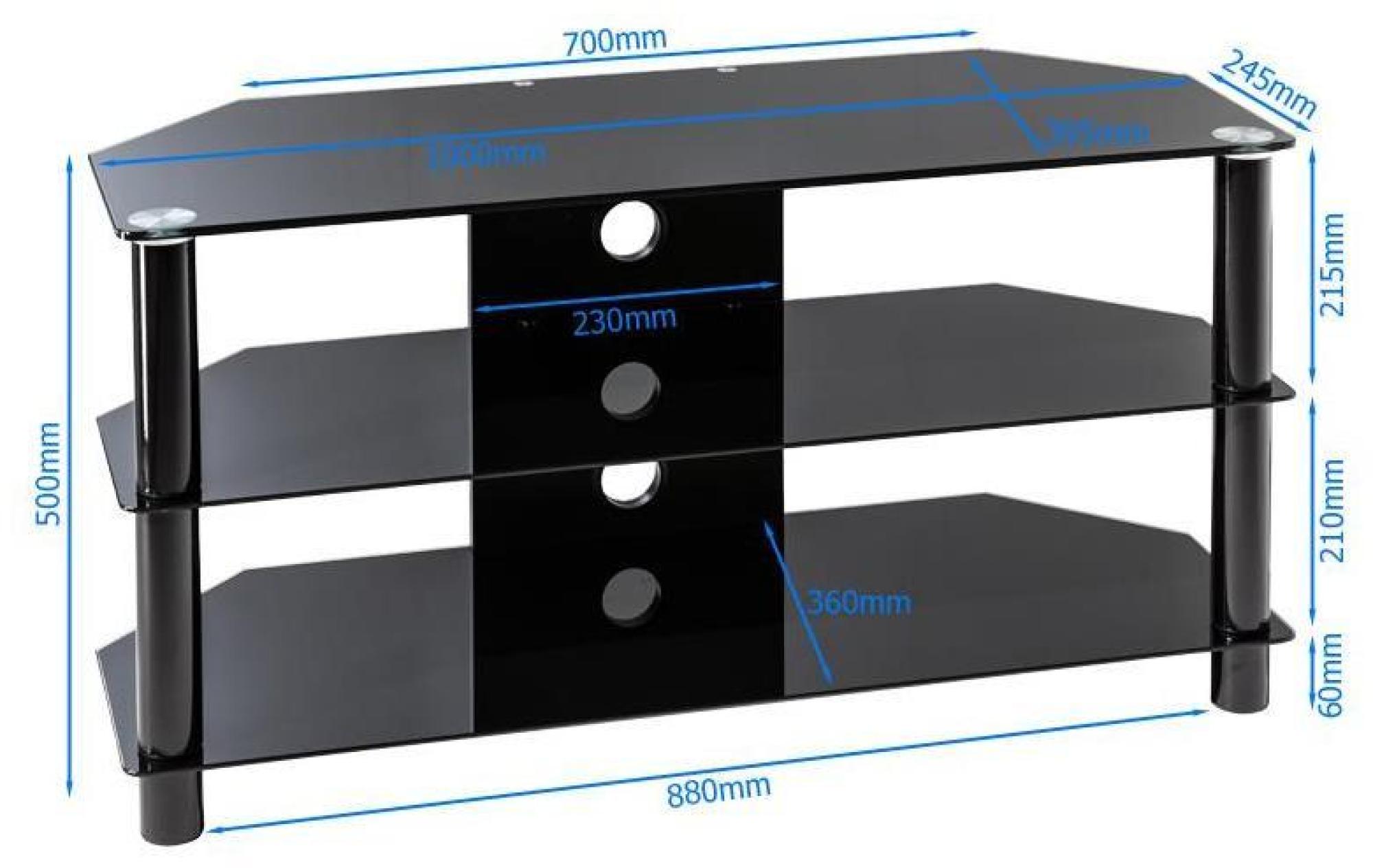 Product photograph of Alphason Essentials 120cm Tv Stand - Black - Ess1200 3-blk from Choice Furniture Superstore.