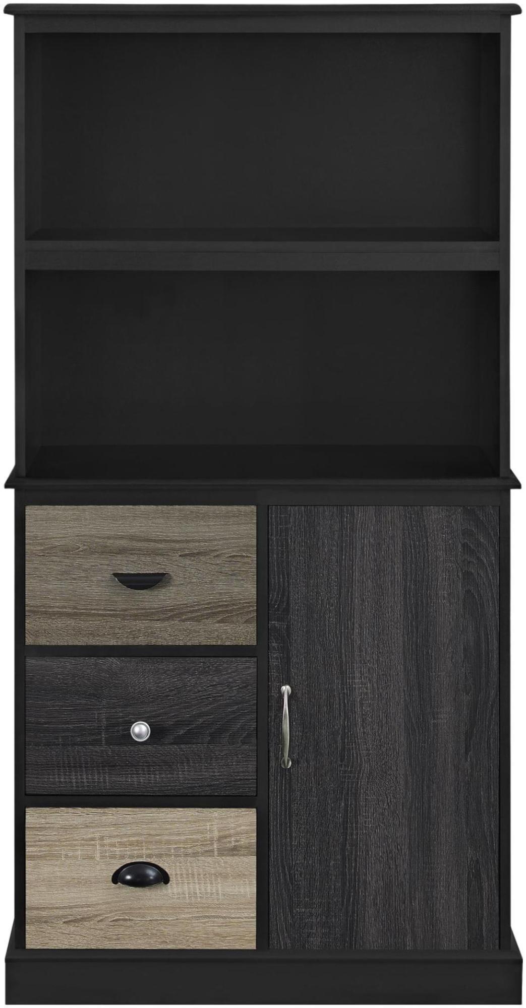 Product photograph of Alphason Mercer Black Storage Bookcase - 9634196pcomuk from Choice Furniture Superstore.