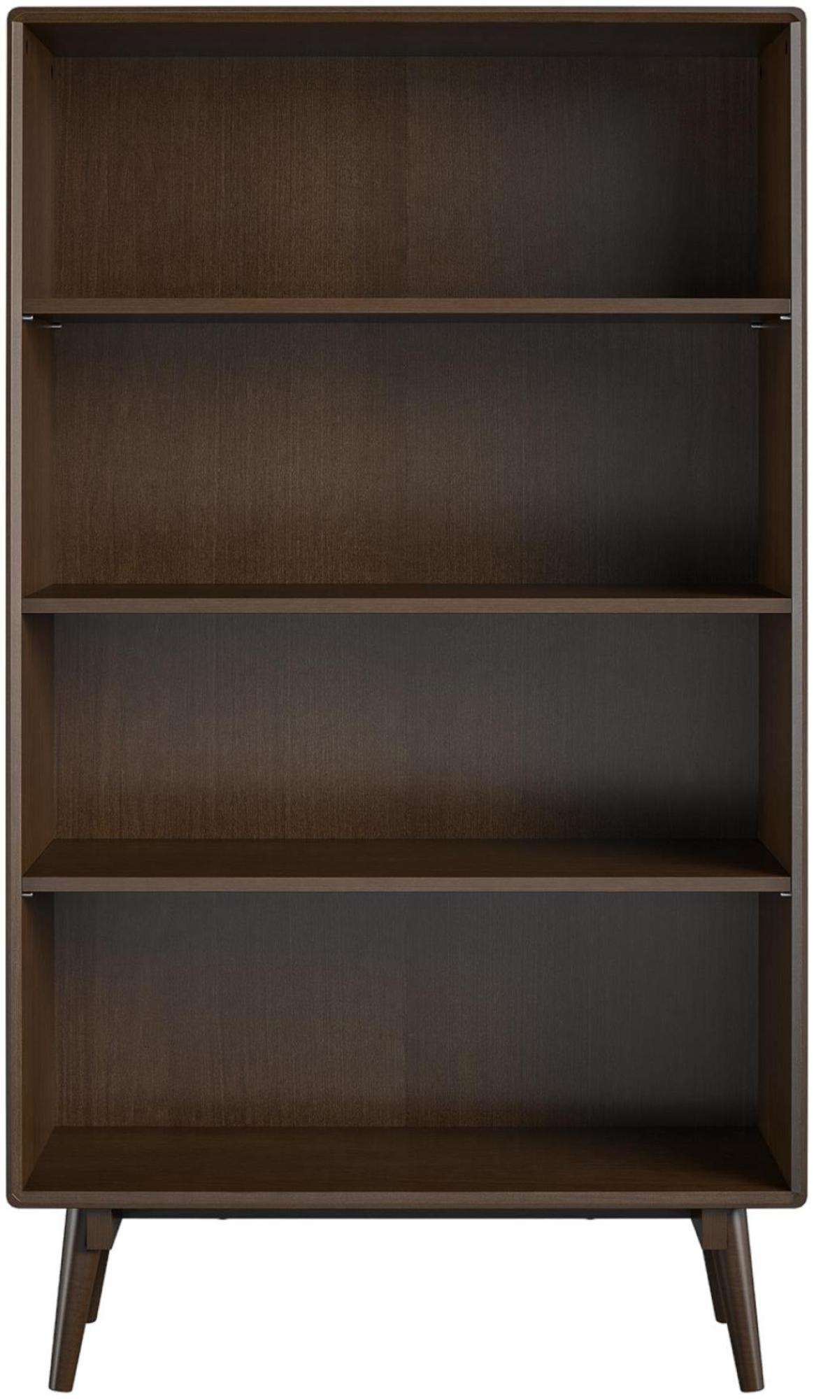 Product photograph of Alphason Novogratz Brittany Walnut 4 Shelves Bookcase from Choice Furniture Superstore.