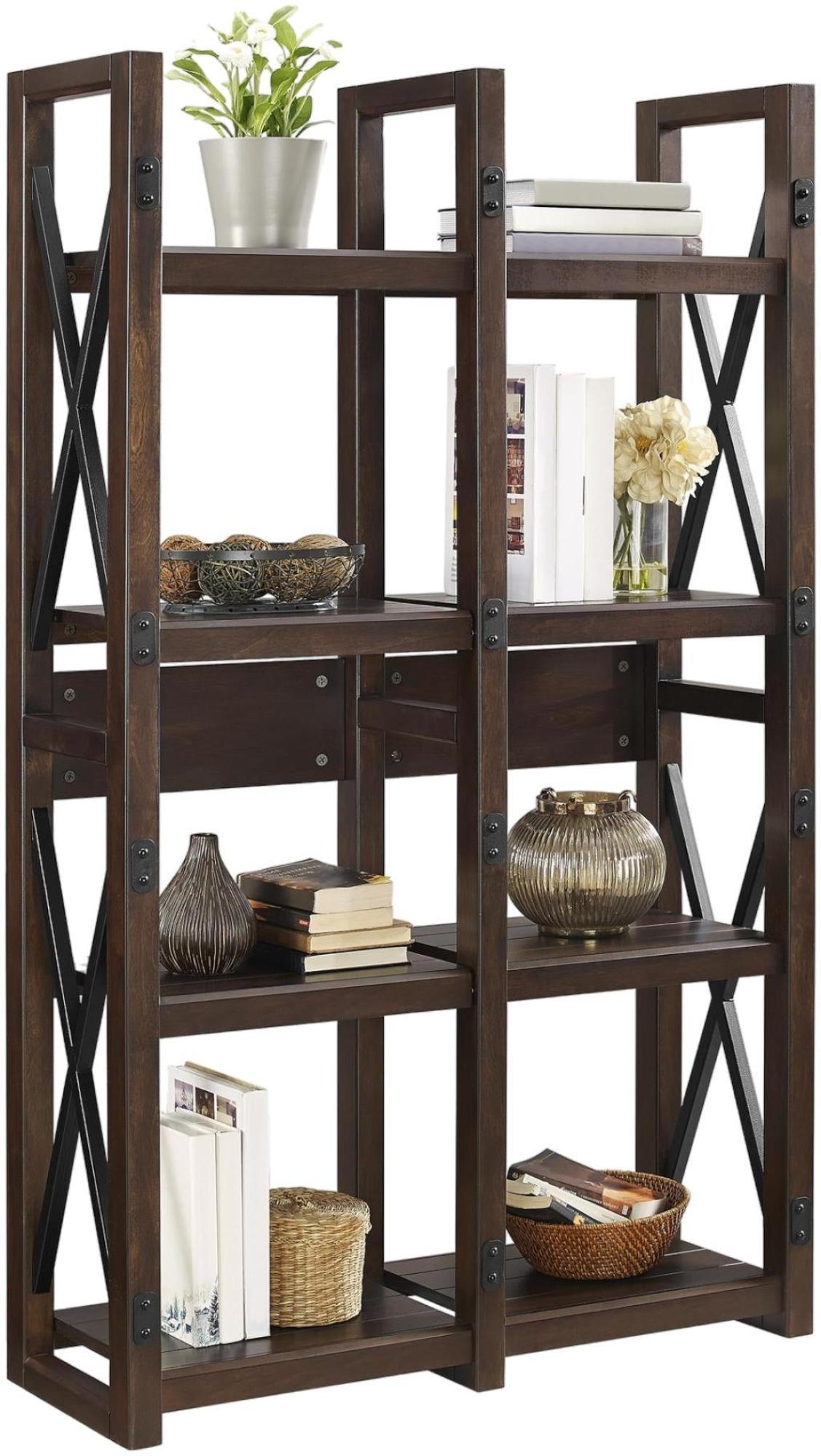 Product photograph of Alphason Wild Espresso Wood Veener 8 Shelves Bookcase from Choice Furniture Superstore.