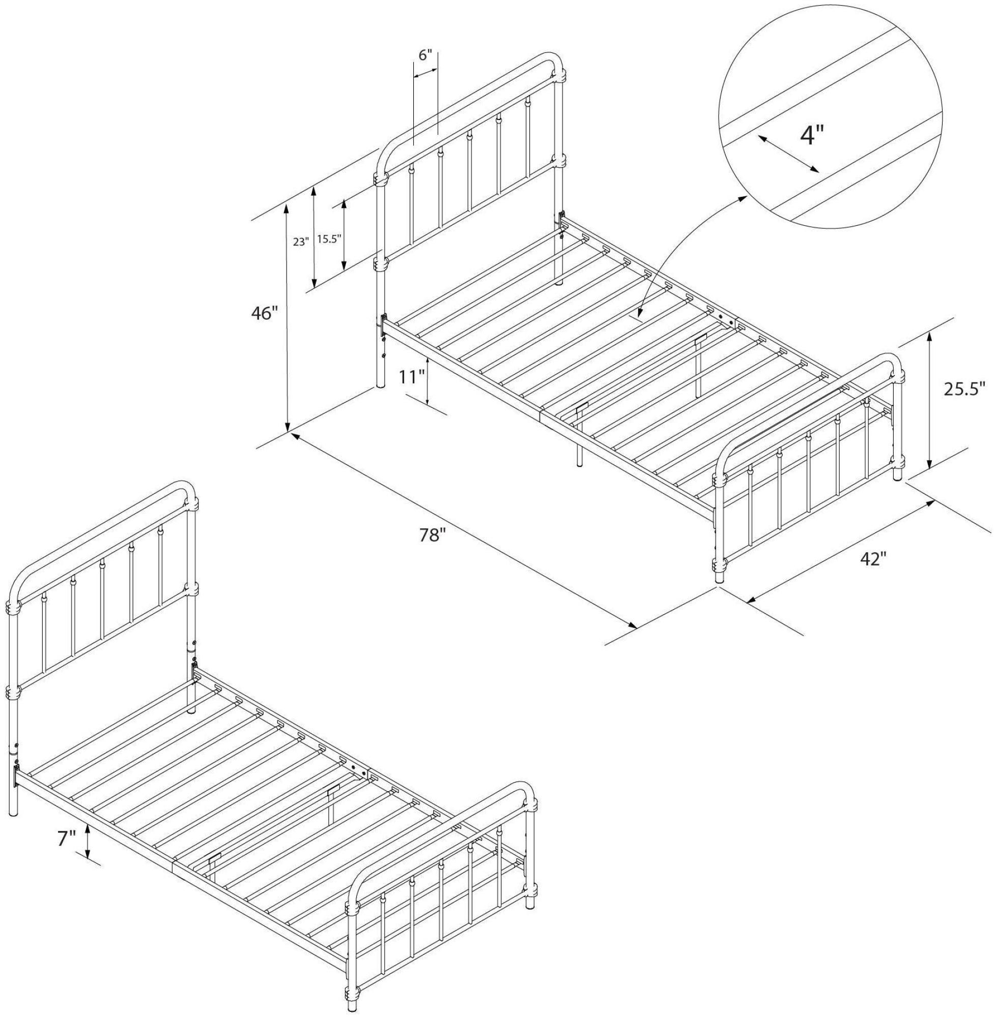 Product photograph of Alphason Wallace Bronze Metal Bed - Sizes Available - 4119219uk from Choice Furniture Superstore.