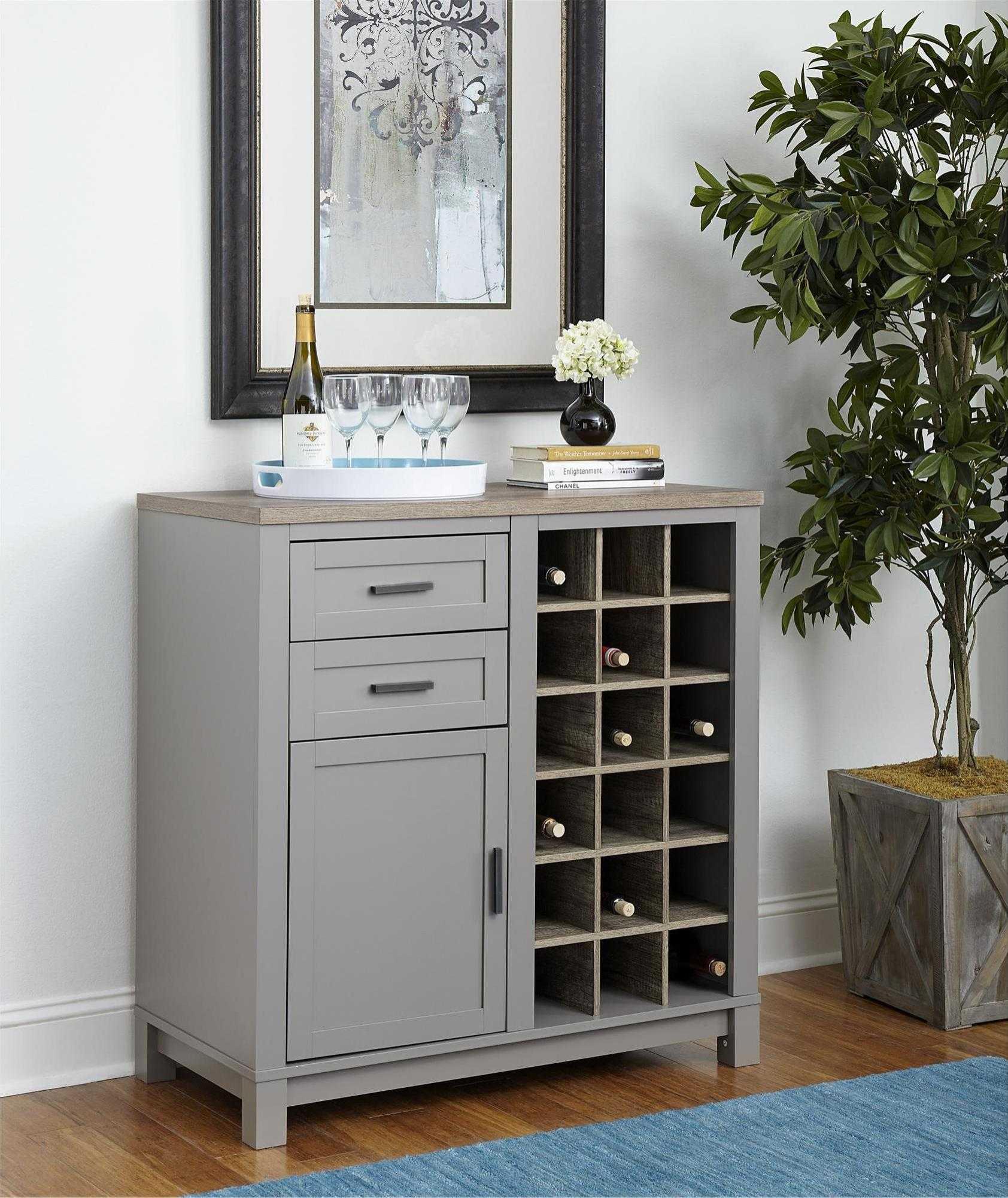 Product photograph of Alphason Carver Bar Cabinet In Weathered Oak And Grey - 5277196comuk from Choice Furniture Superstore.