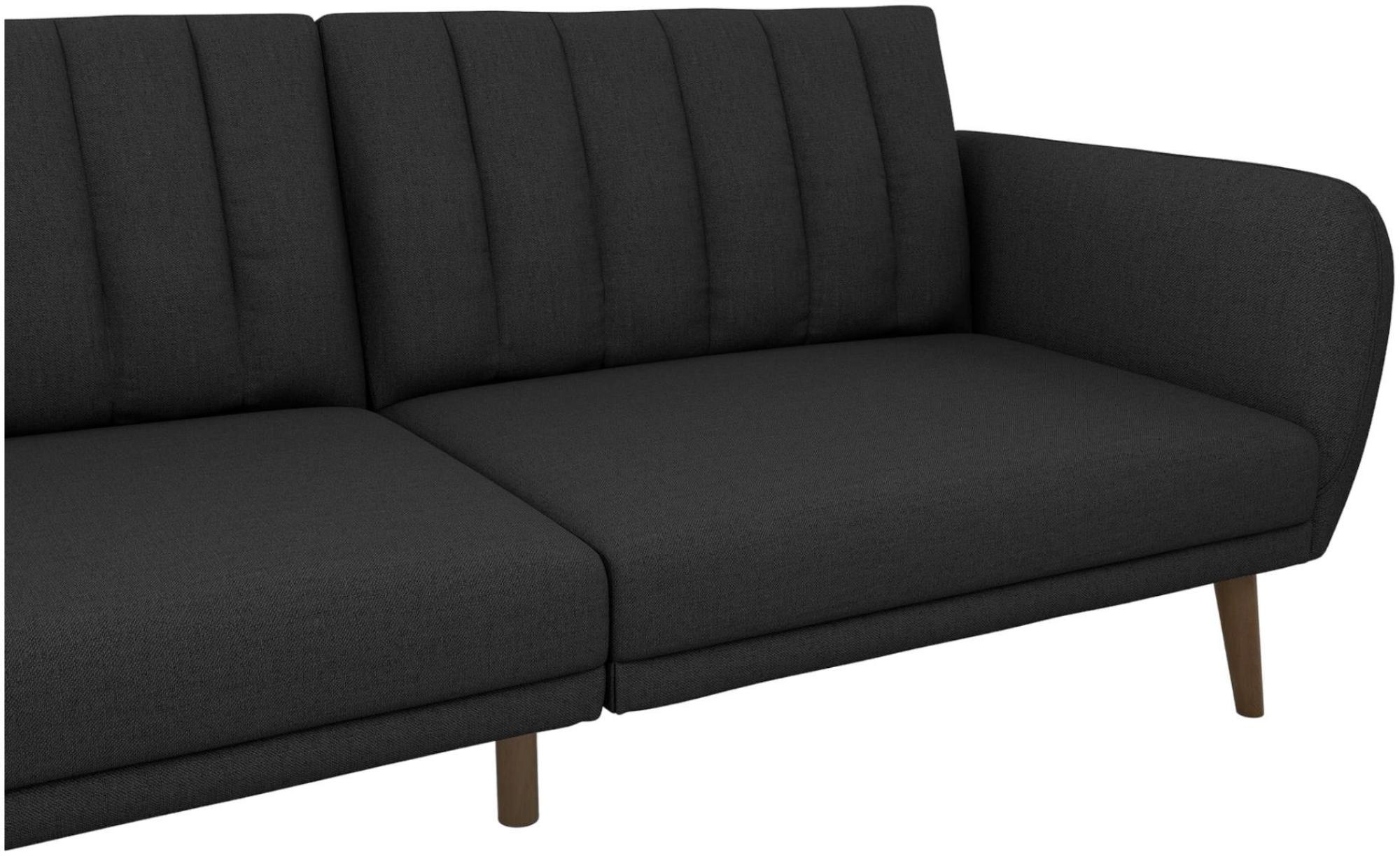 Product photograph of Alphason Novogratz Brittany Dark Grey Linen Futon Sofa Bed - 2115029nuk from Choice Furniture Superstore.