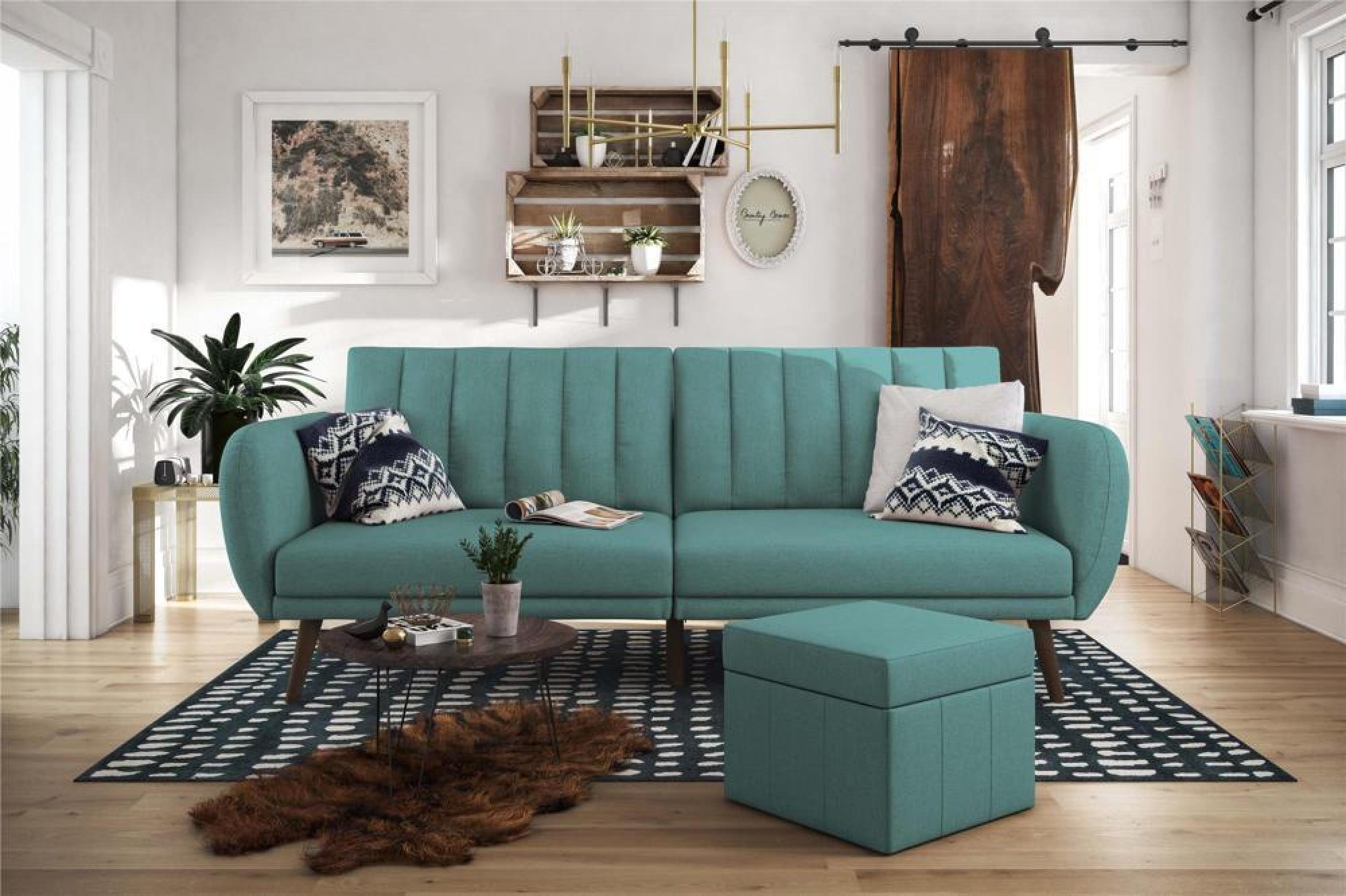 Product photograph of Alphason Novogratz Brittany Linen Futon Sofa Bed - 2115829nuk from Choice Furniture Superstore.