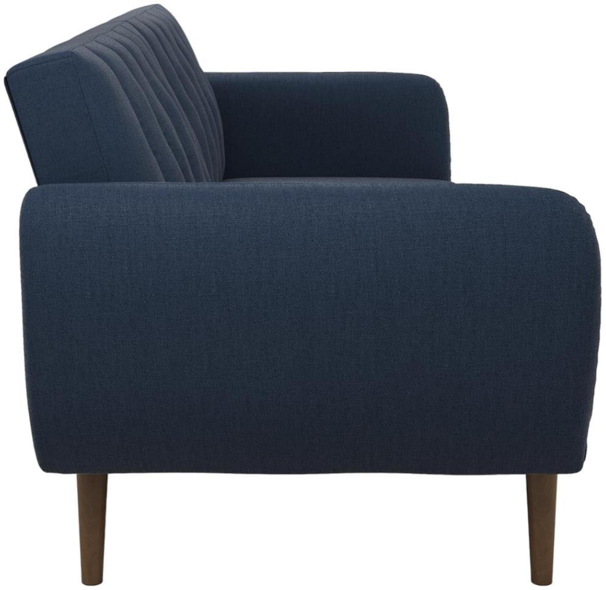 Product photograph of Alphason Novogratz Brittany Navy Linen Futon Sofa Bed - 2115629nuk from Choice Furniture Superstore.