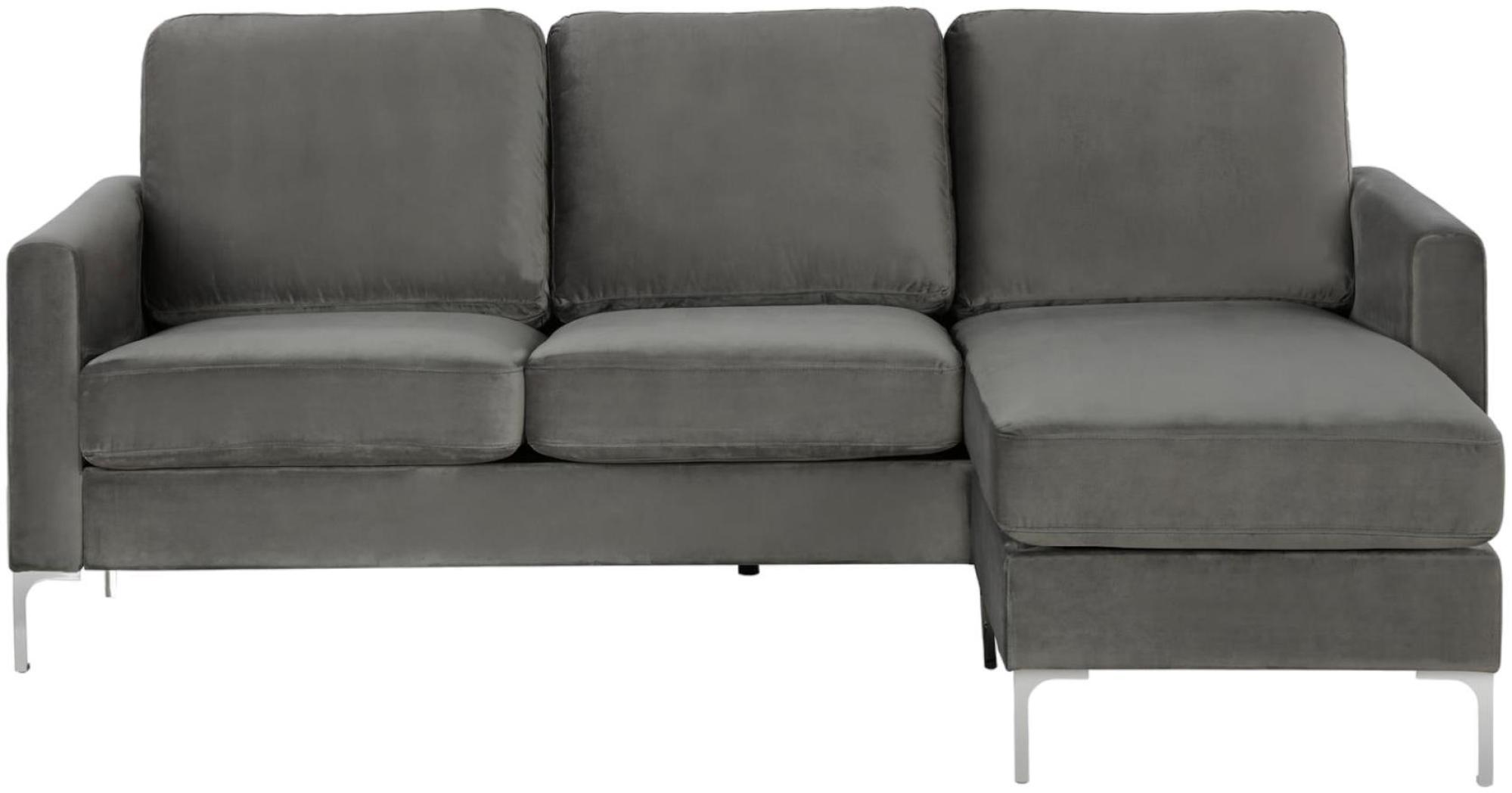 Product photograph of Alphason Novogratz Chapman Grey Velvet Sectional Sofa - Da037secuk from Choice Furniture Superstore.