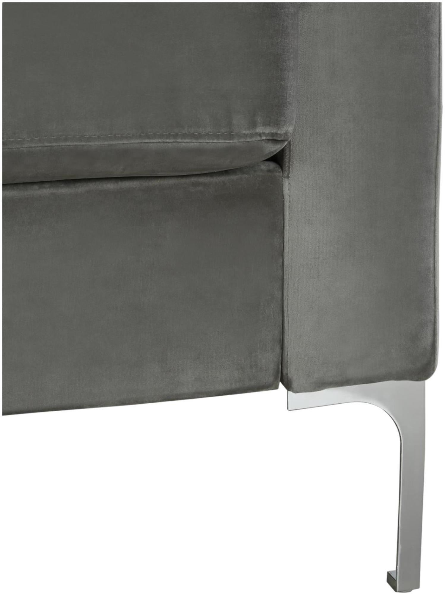 Product photograph of Alphason Novogratz Chapman Grey Velvet Sectional Sofa - Da037secuk from Choice Furniture Superstore.