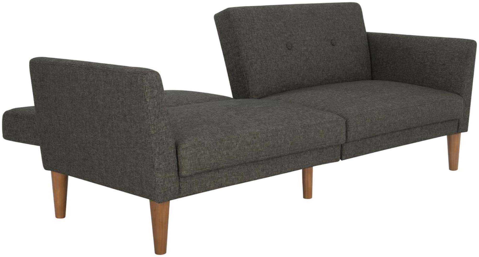 Product photograph of Alphason Novogratz Regal Grey Linen Futon Sofa Bed - 2180429nuk from Choice Furniture Superstore.