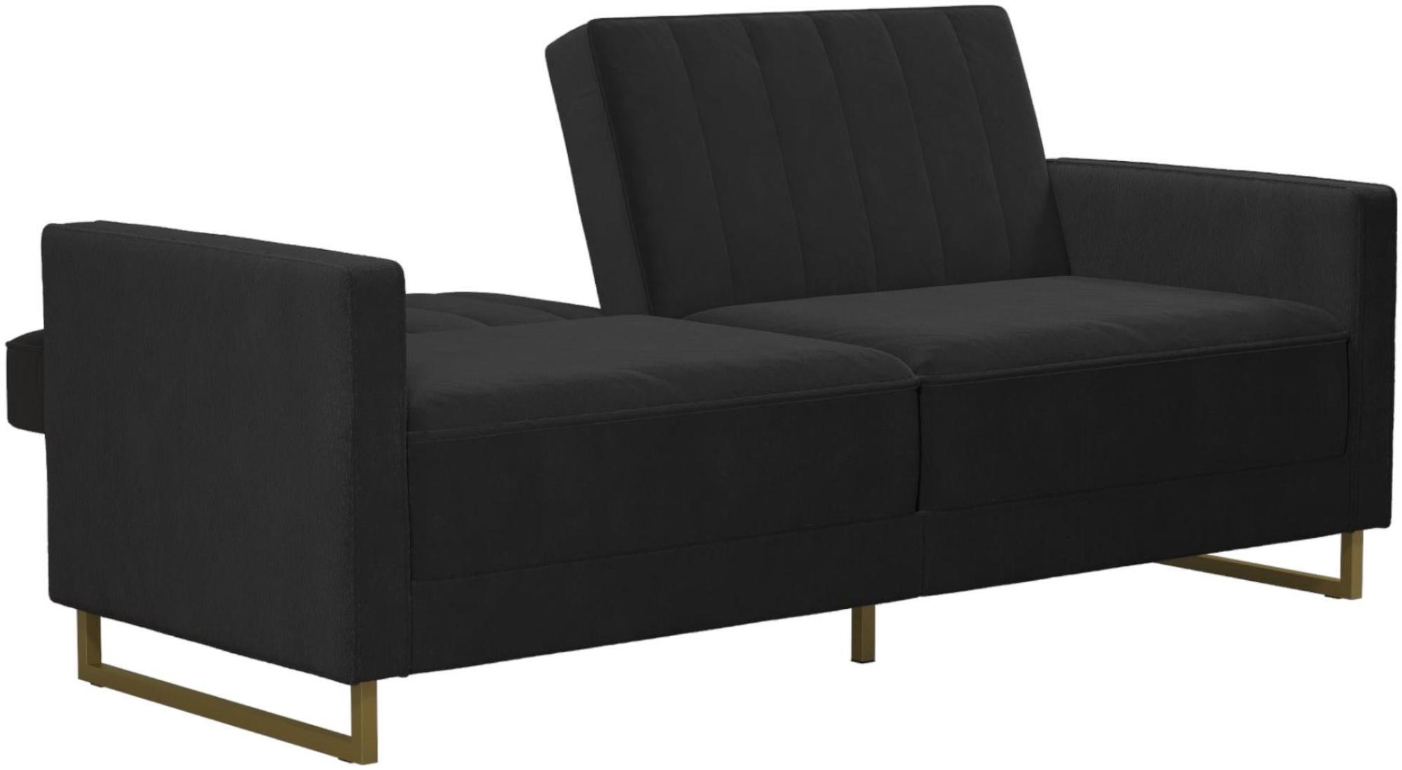 Product photograph of Alphason Novogratz Skylar Black Velvet Sofa Bed - 2358079nuk from Choice Furniture Superstore.