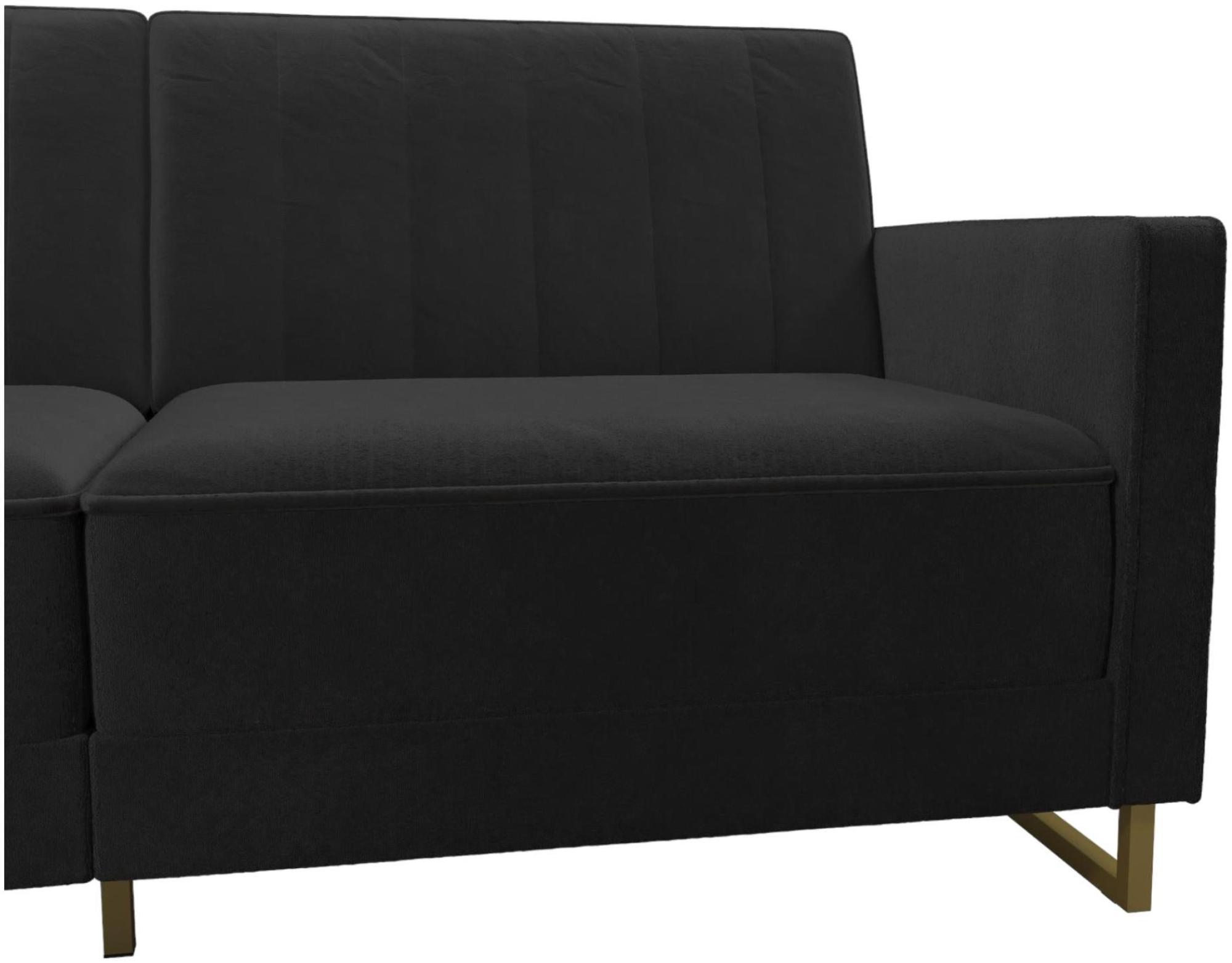 Product photograph of Alphason Novogratz Skylar Black Velvet Sofa Bed - 2358079nuk from Choice Furniture Superstore.