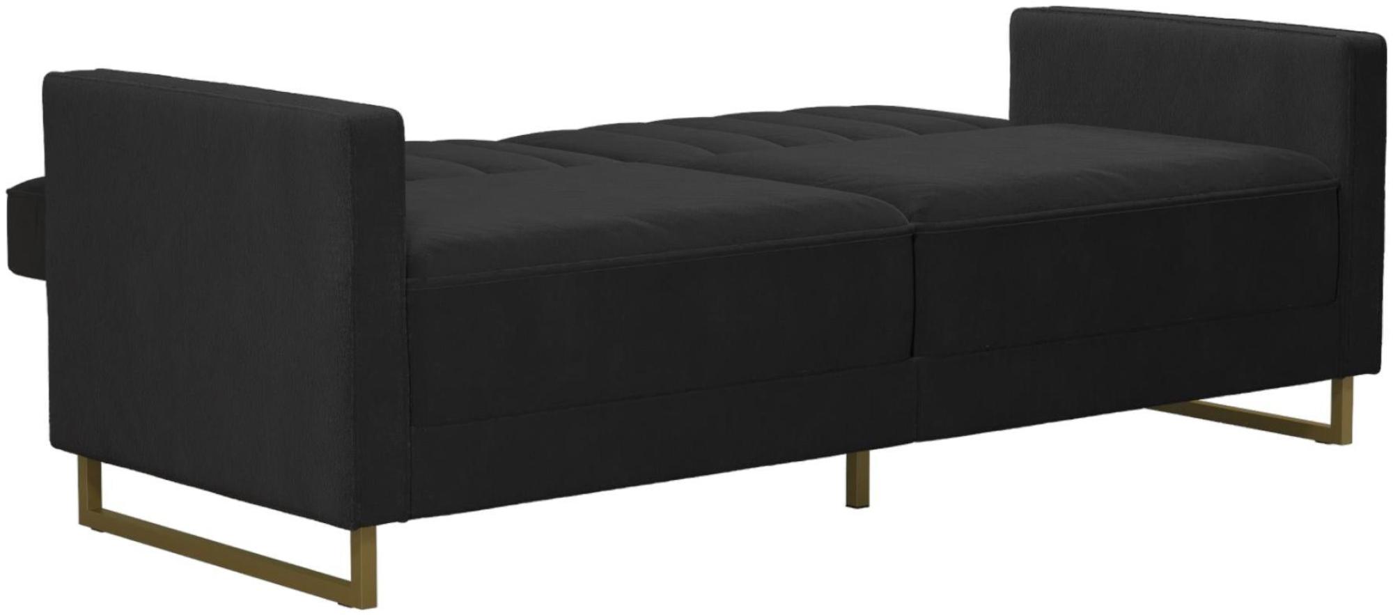 Product photograph of Alphason Novogratz Skylar Black Velvet Sofa Bed - 2358079nuk from Choice Furniture Superstore.