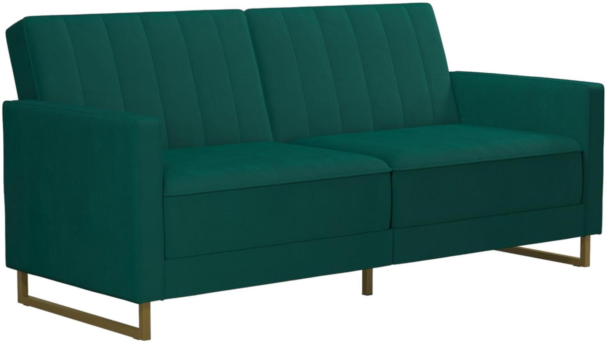 Product photograph of Alphason Novogratz Skylar Green Velvet Sofa Bed - 2358979nuk from Choice Furniture Superstore.