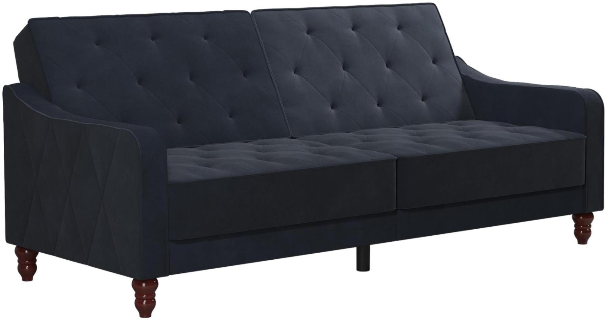 Product photograph of Alphason Novogratz Vintage Blue Velvet Tufted Futon Sofa Bed - 2238679nuk from Choice Furniture Superstore.