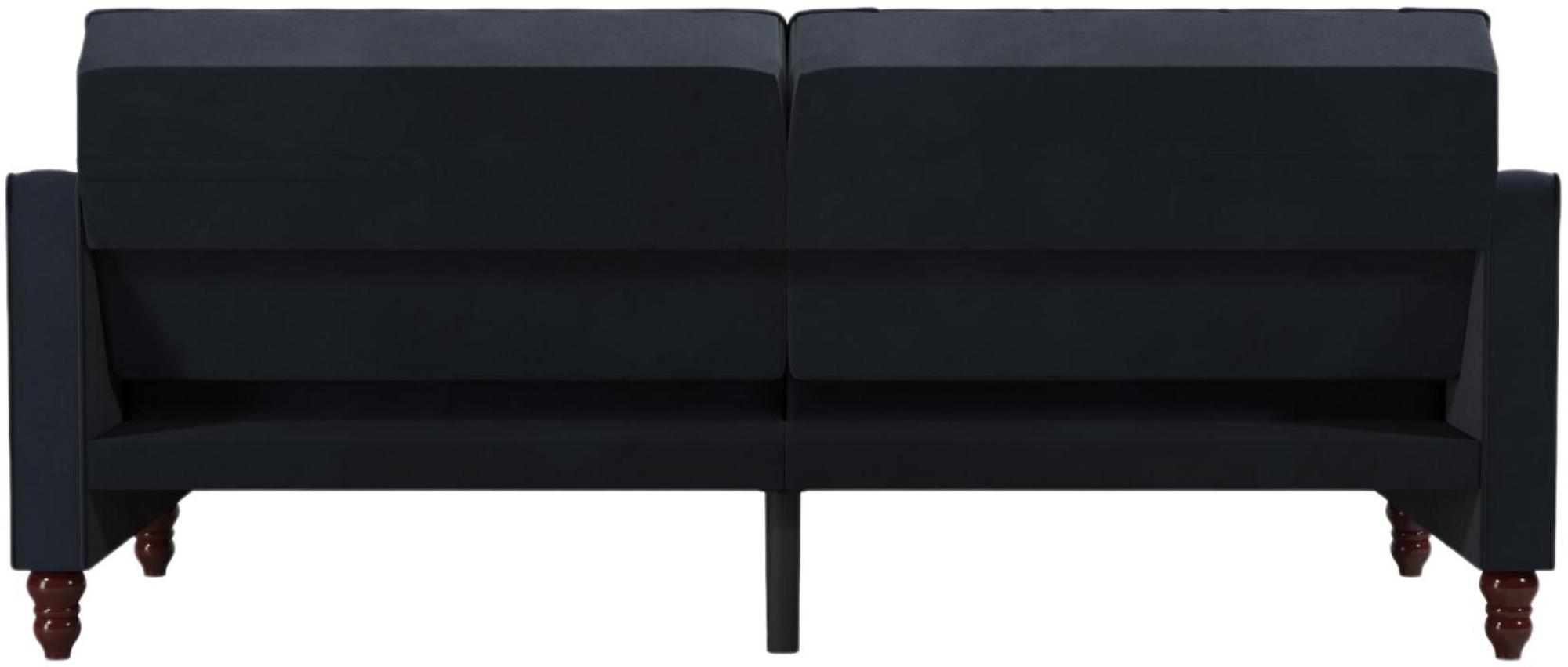 Alphason Novogratz Vintage Blue Velvet Tufted Futon Sofa Bed - 2238679NUK